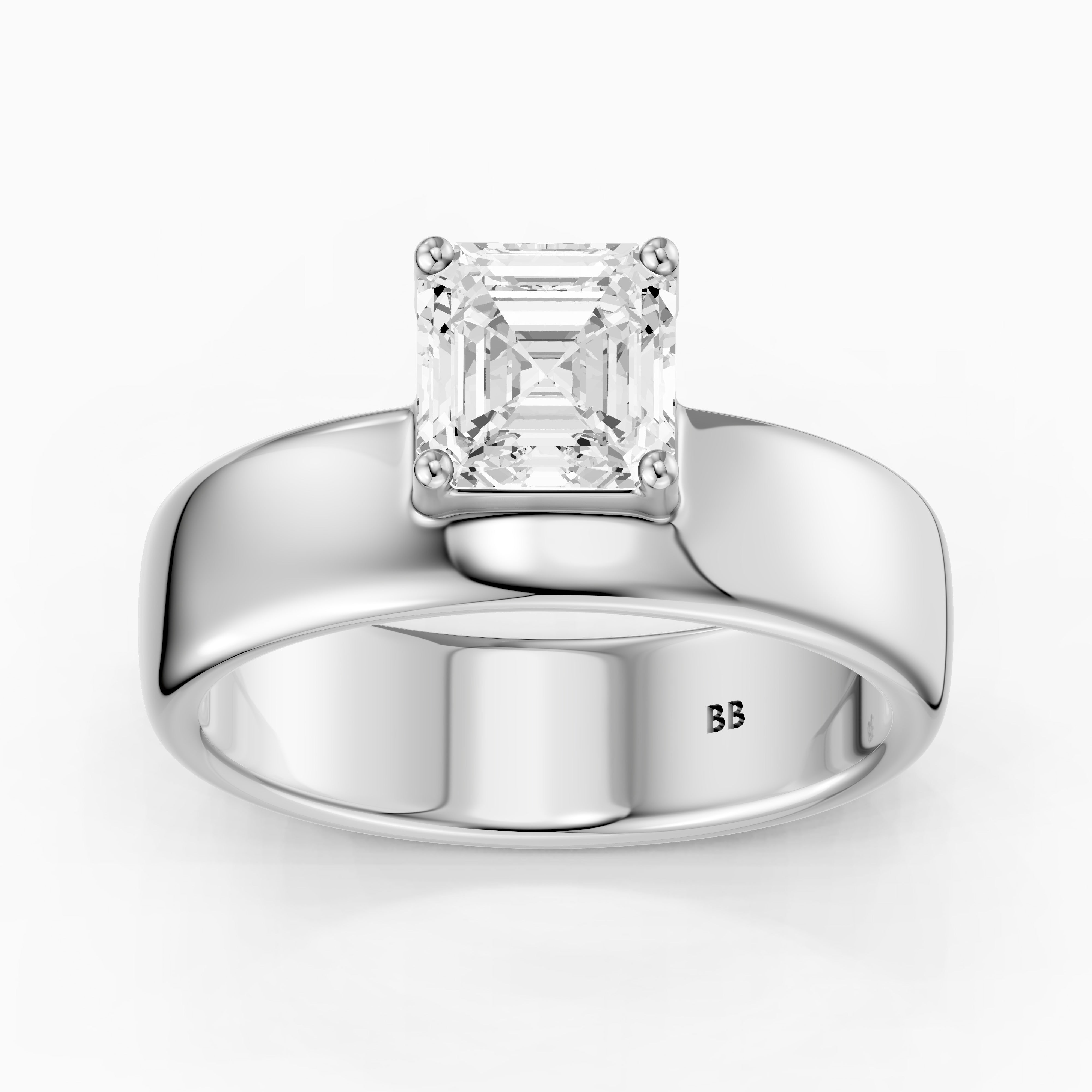 Paloma Asscher Cut Lab Diamond Fashion Cigar Band
