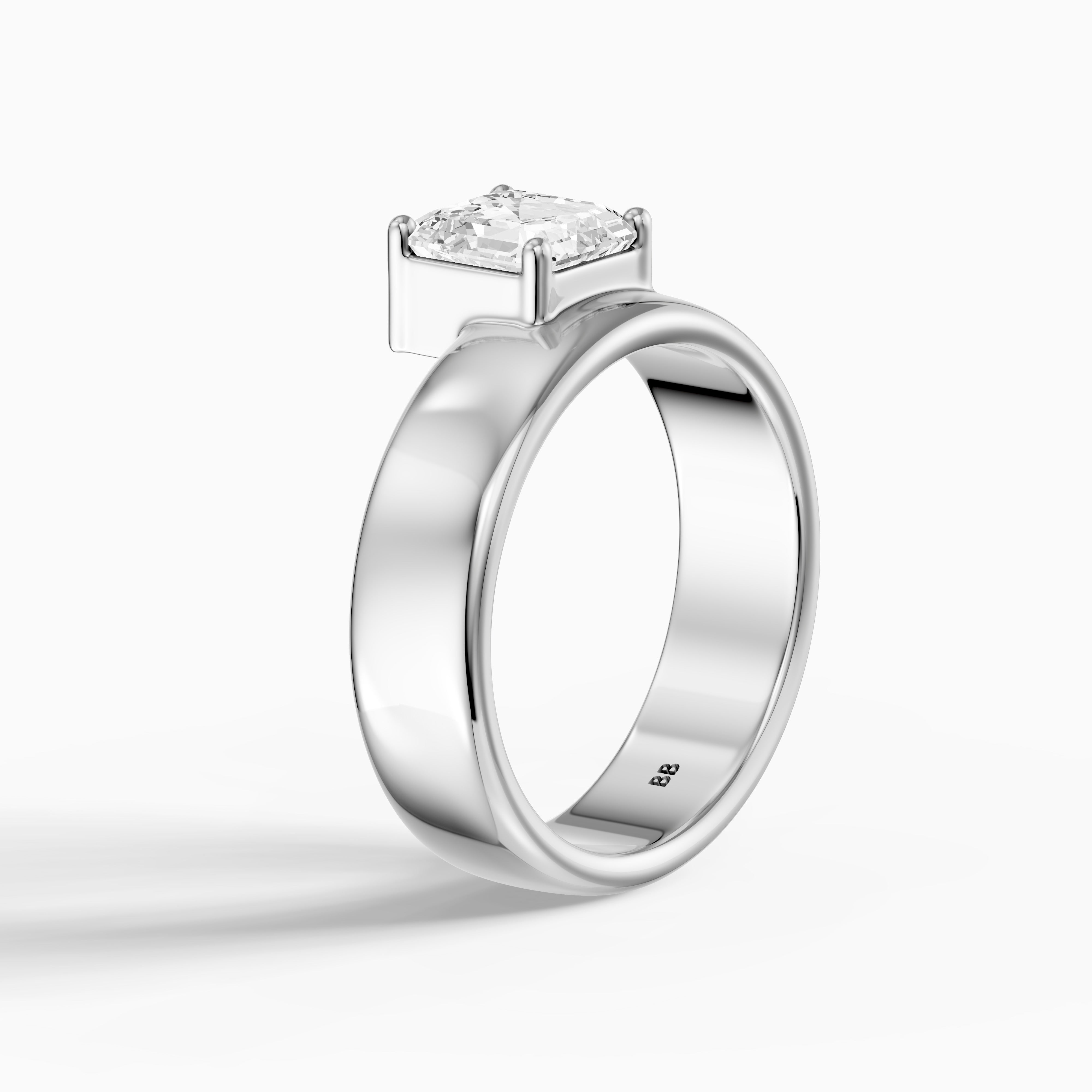 Paloma Asscher Cut Lab Diamond Fashion Cigar Band