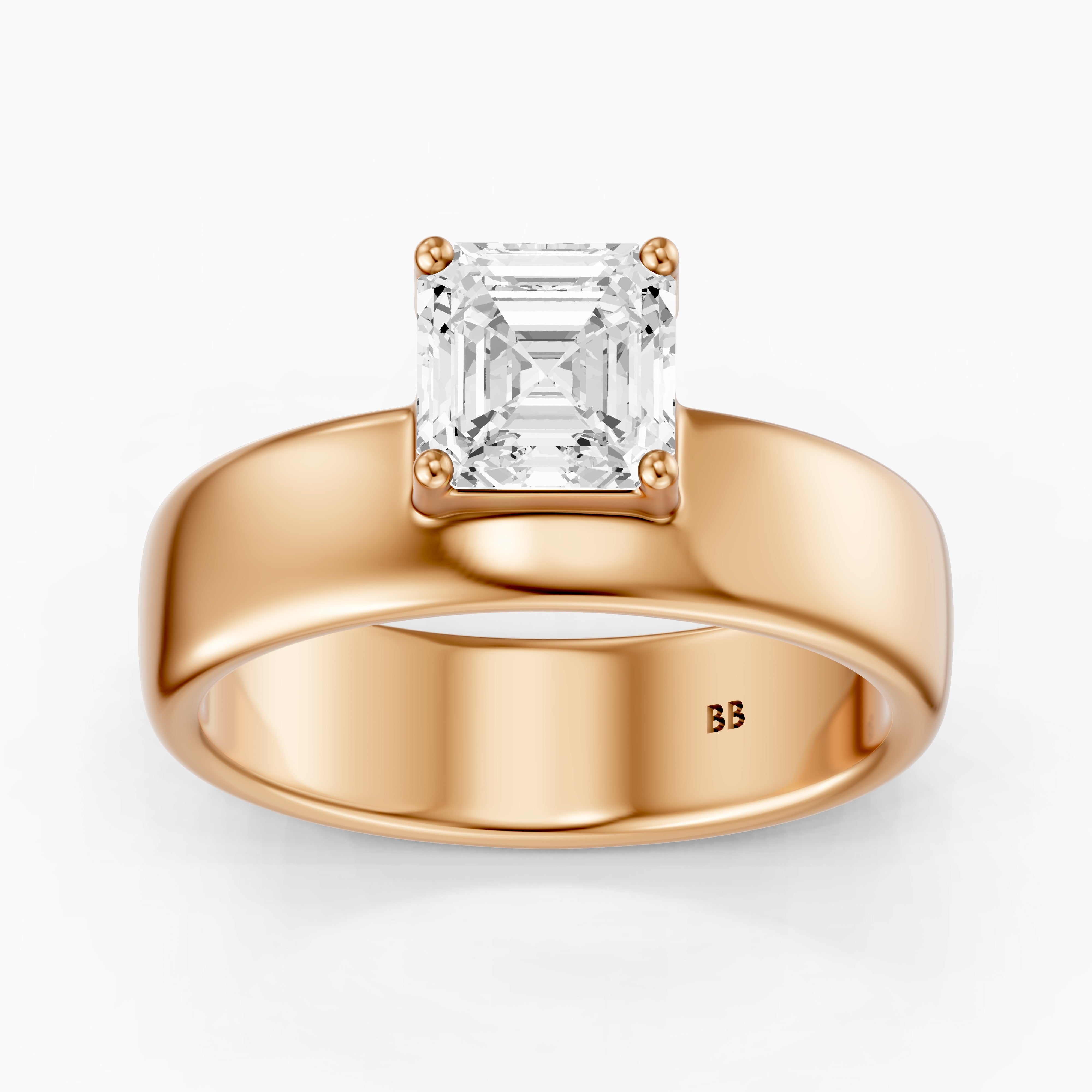 Paloma Asscher Cut Lab Diamond Fashion Cigar Band
