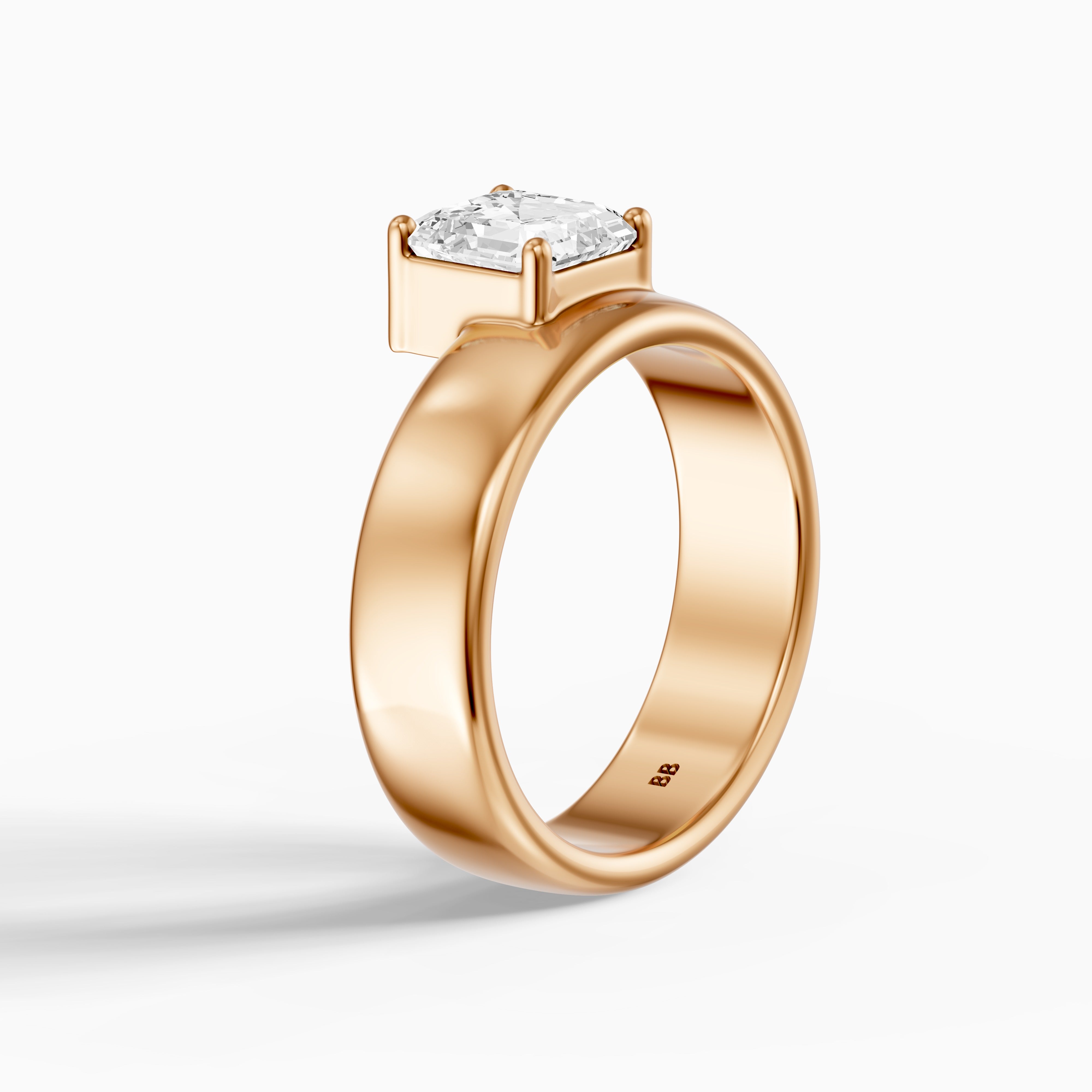 Paloma Asscher Cut Lab Diamond Fashion Cigar Band