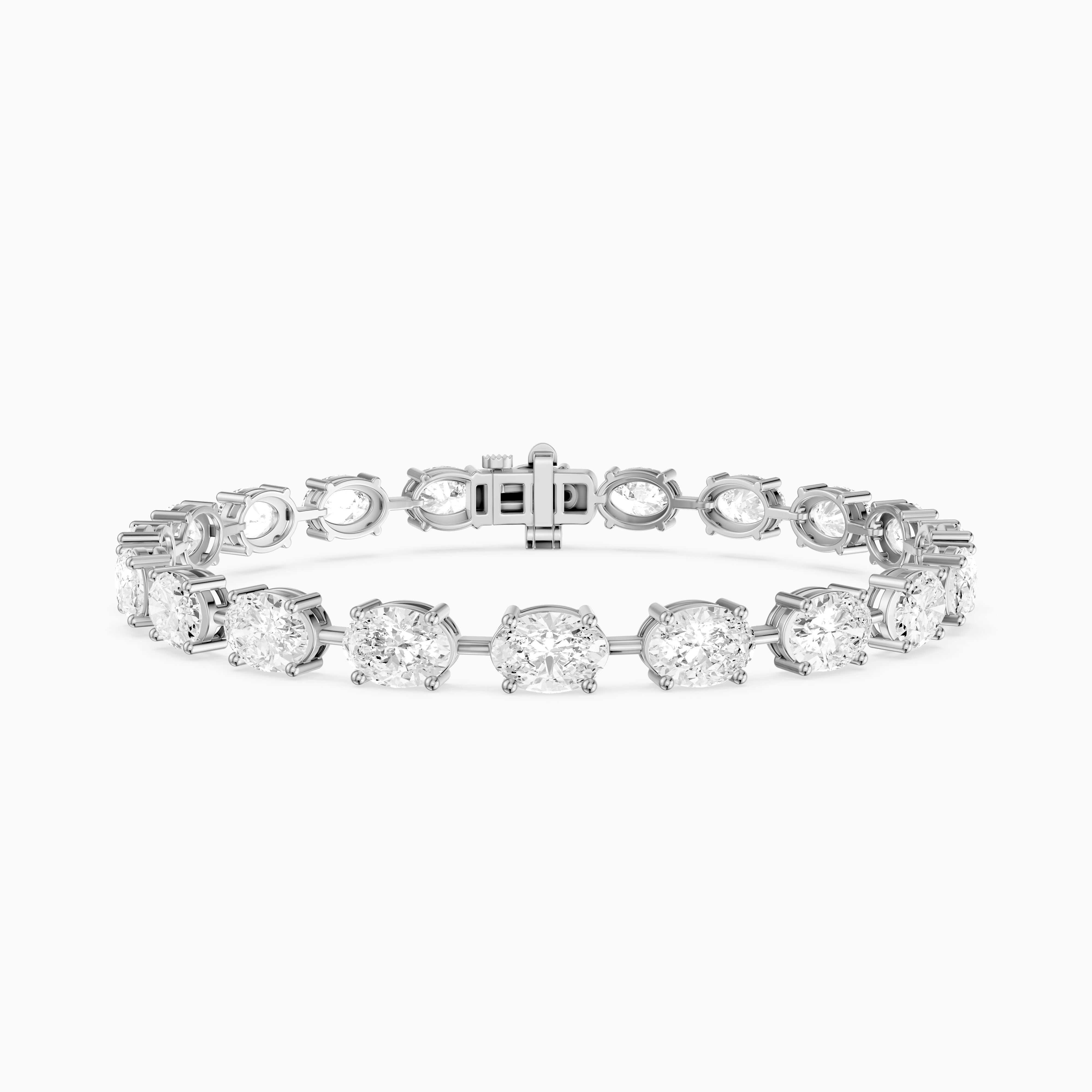 Jailene Oval Cut Lab Grown Diamond Tennis Bracelet