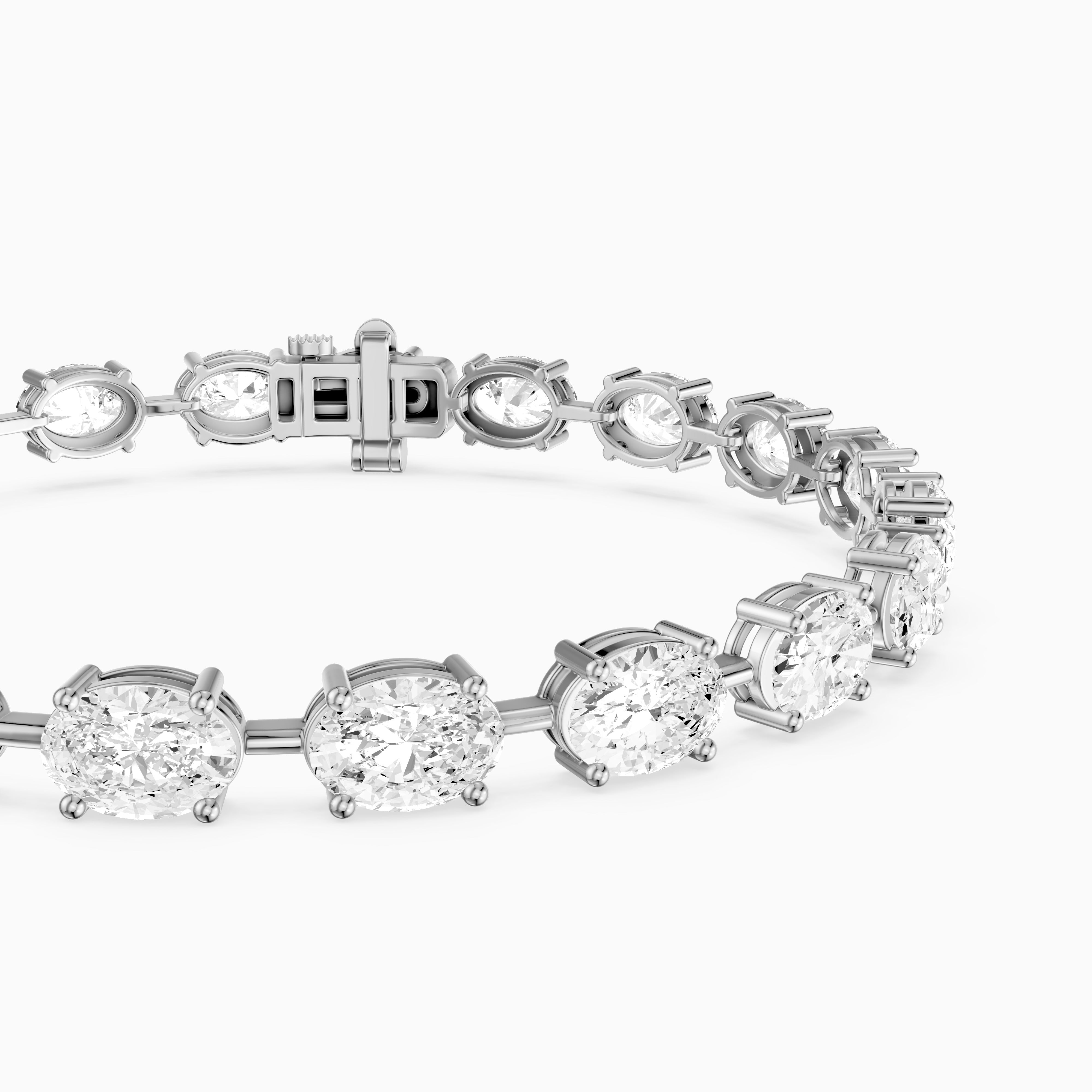 Jailene Oval Cut Lab Grown Diamond Tennis Bracelet