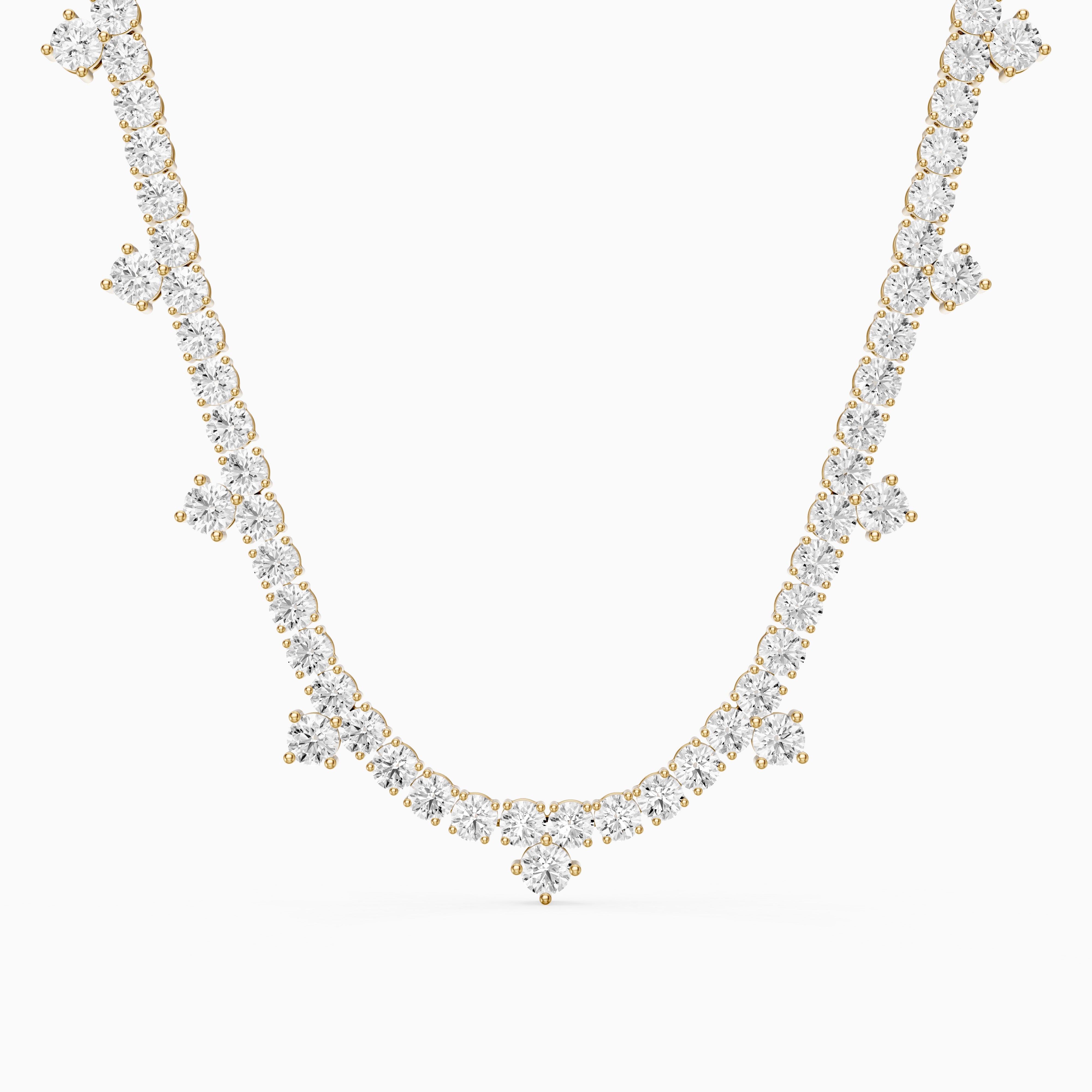 Kaylee Round Cut Lab Grown Diamond Accent Tennis Necklace