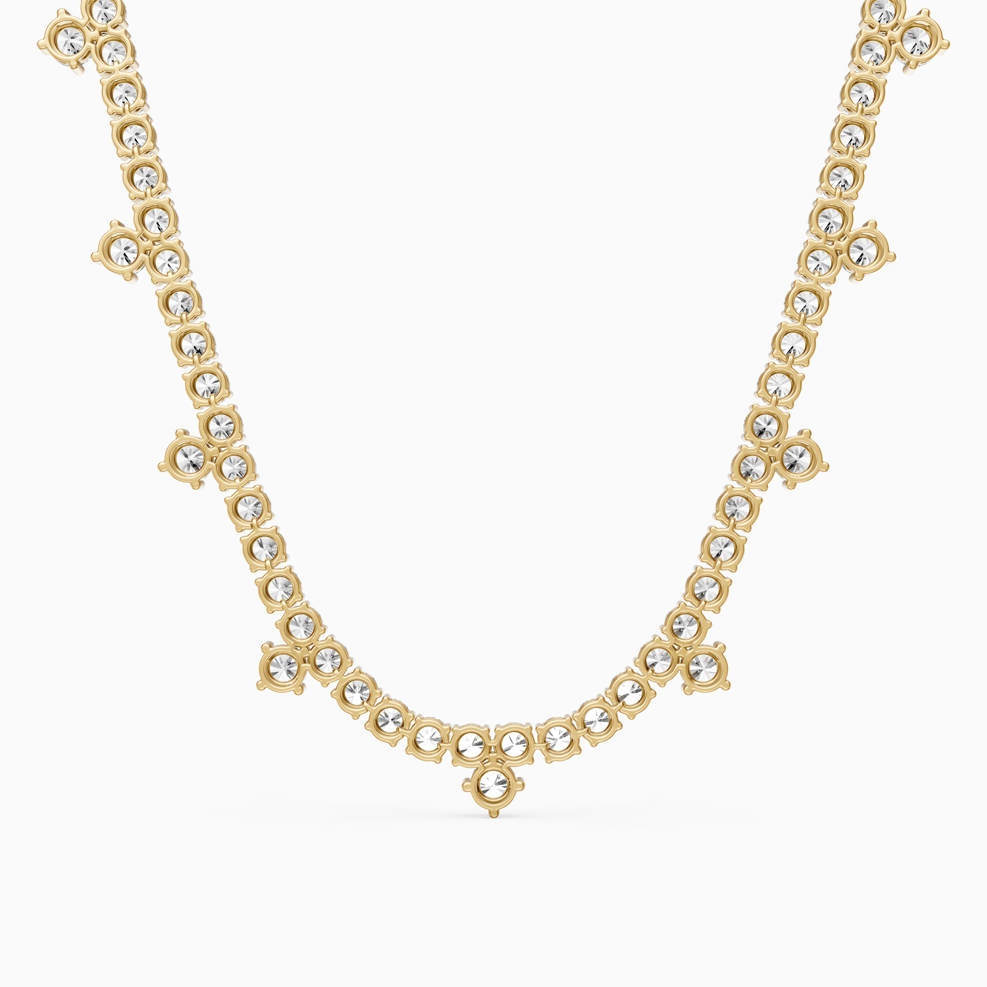 Kaylee Round Cut Lab Grown Diamond Accent Tennis Necklace