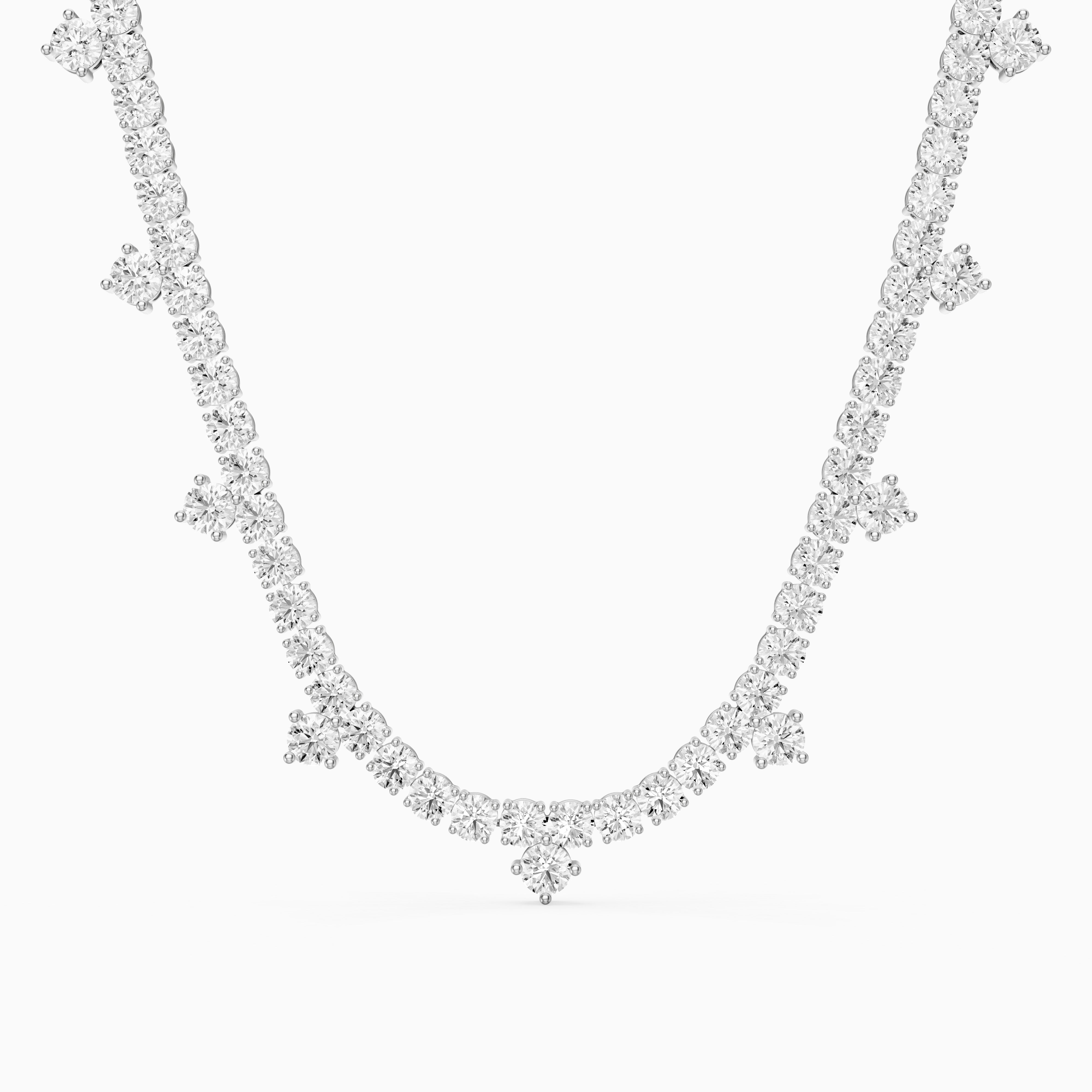 Kaylee Round Cut Lab Grown Diamond Accent Tennis Necklace