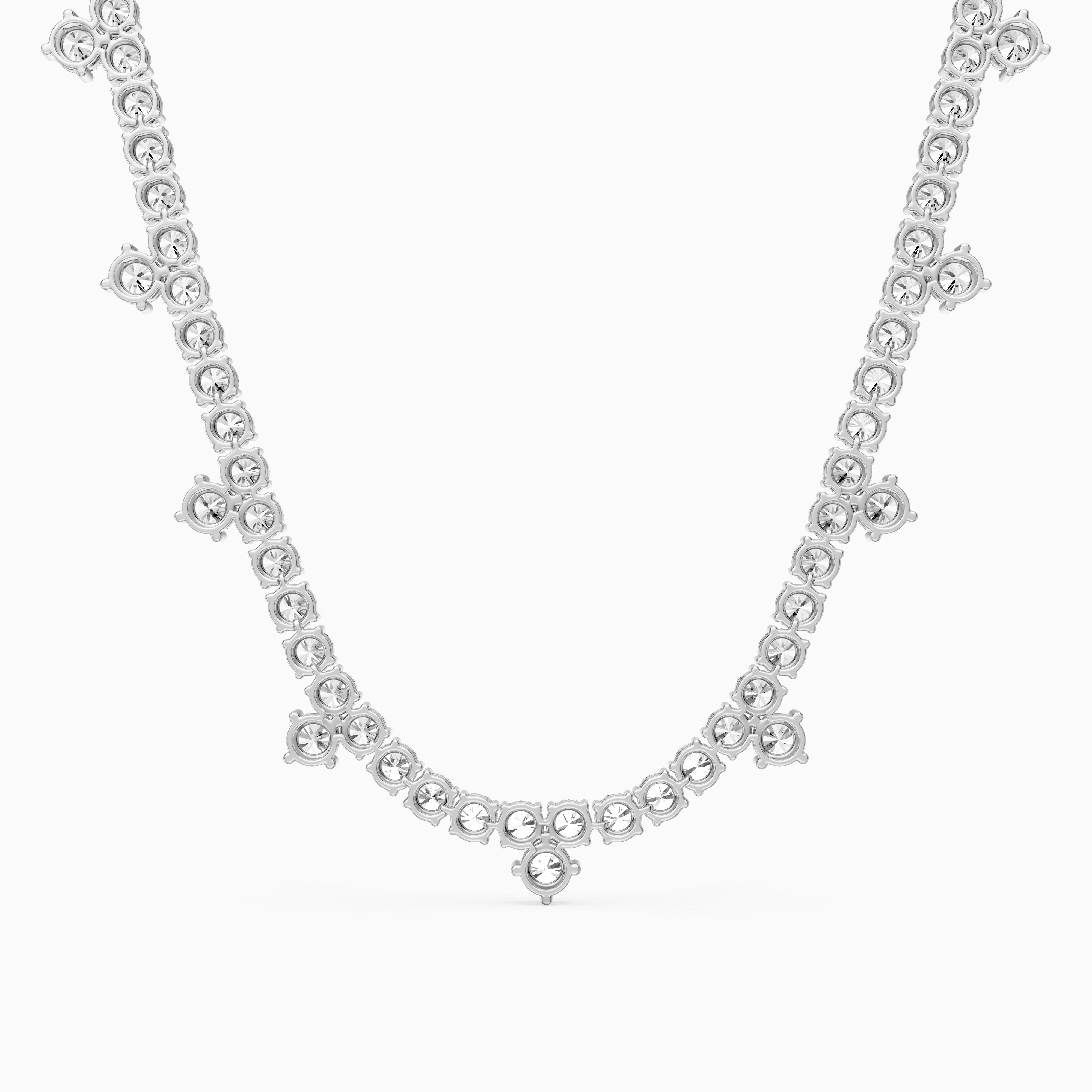 Kaylee Round Cut Lab Grown Diamond Accent Tennis Necklace