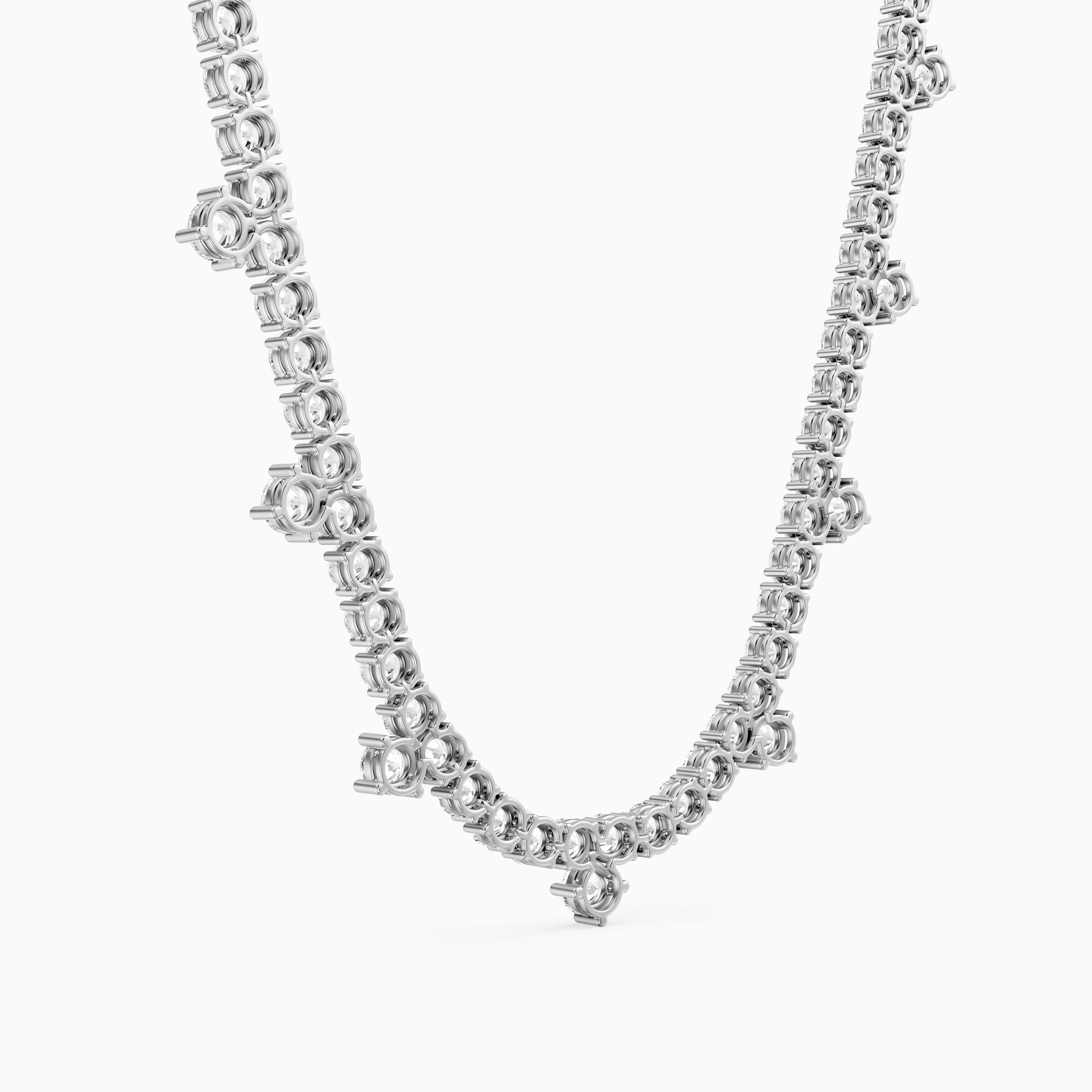 Kaylee Round Cut Lab Grown Diamond Accent Tennis Necklace