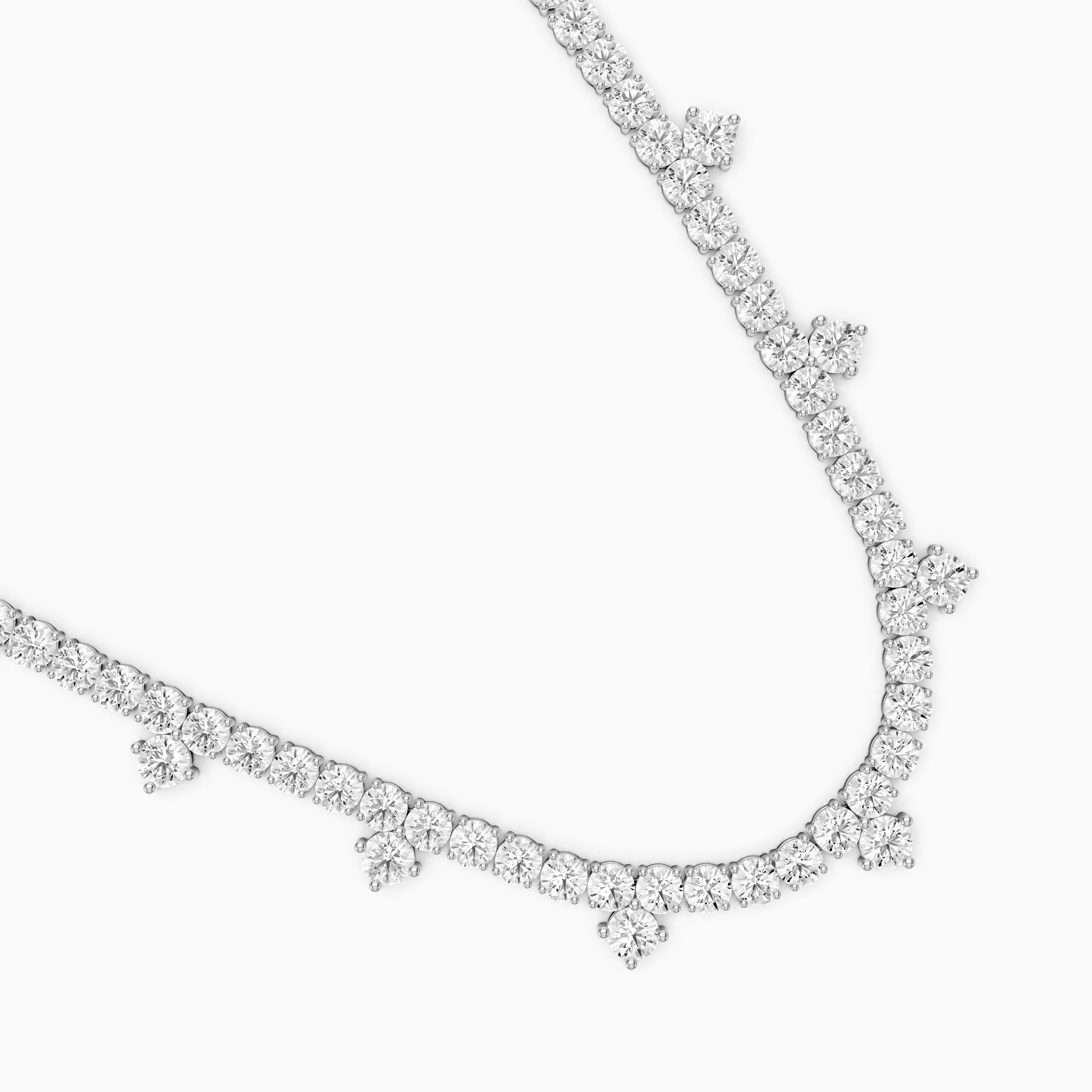 Kaylee Round Cut Lab Grown Diamond Accent Tennis Necklace