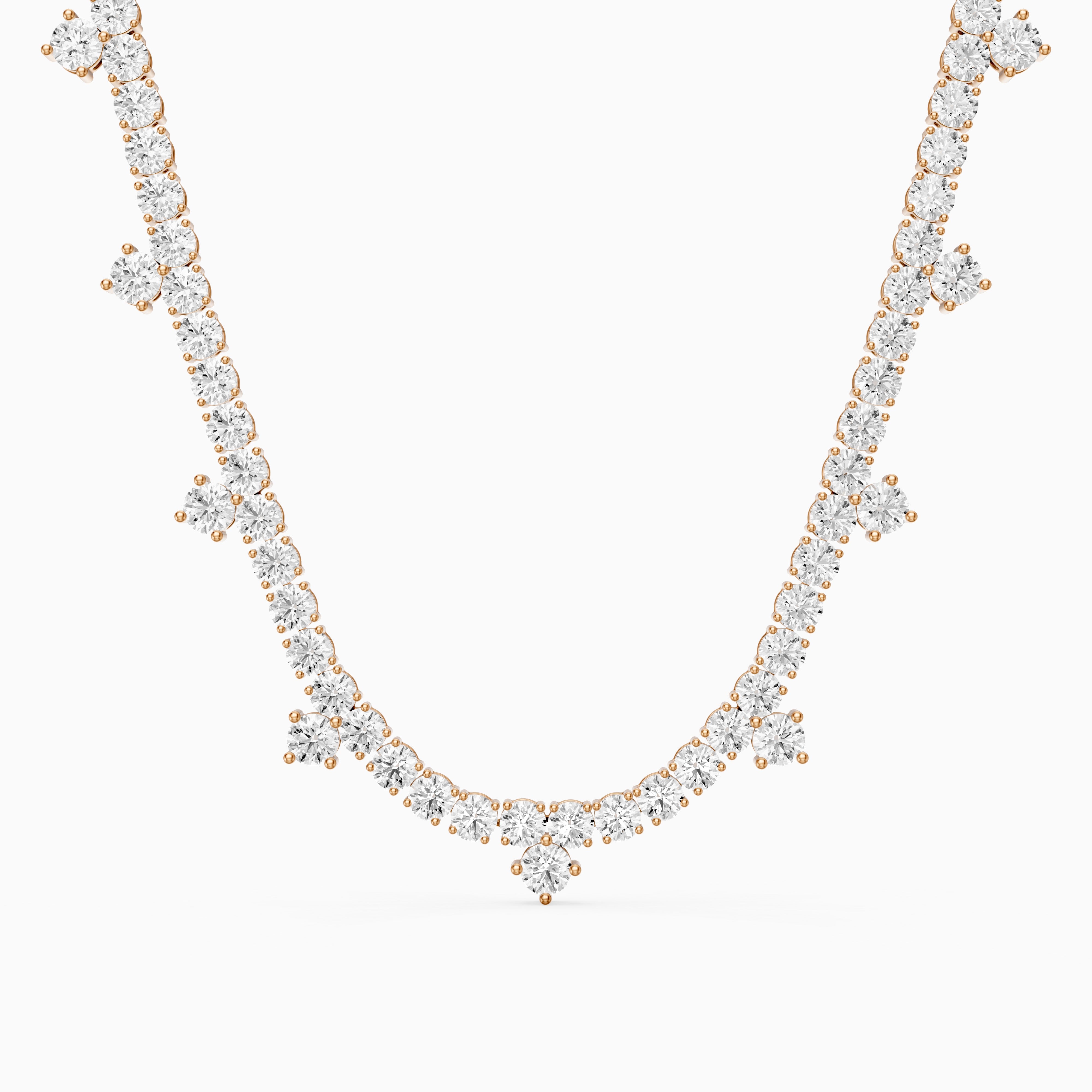 Kaylee Round Cut Lab Grown Diamond Accent Tennis Necklace