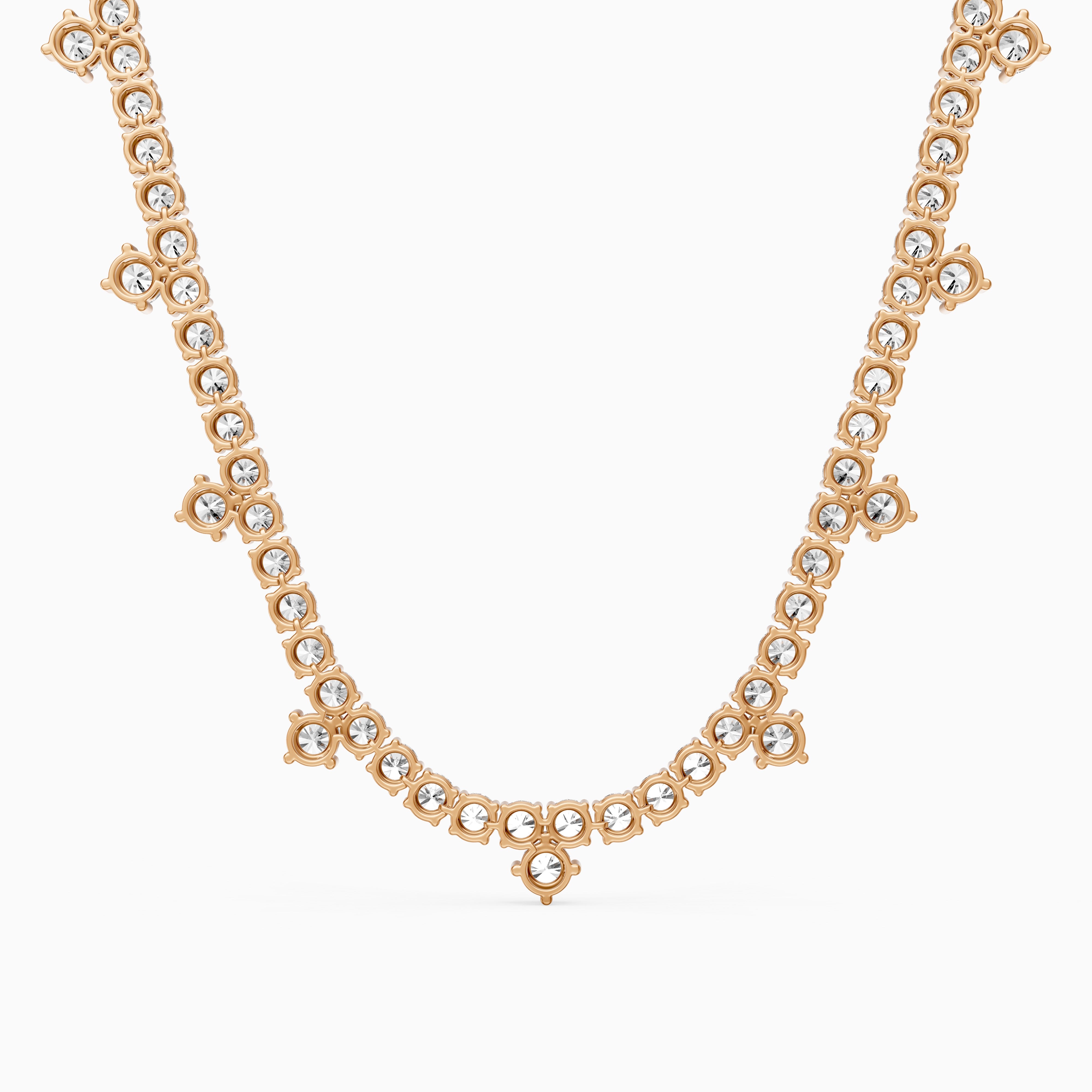 Kaylee Round Cut Lab Grown Diamond Accent Tennis Necklace