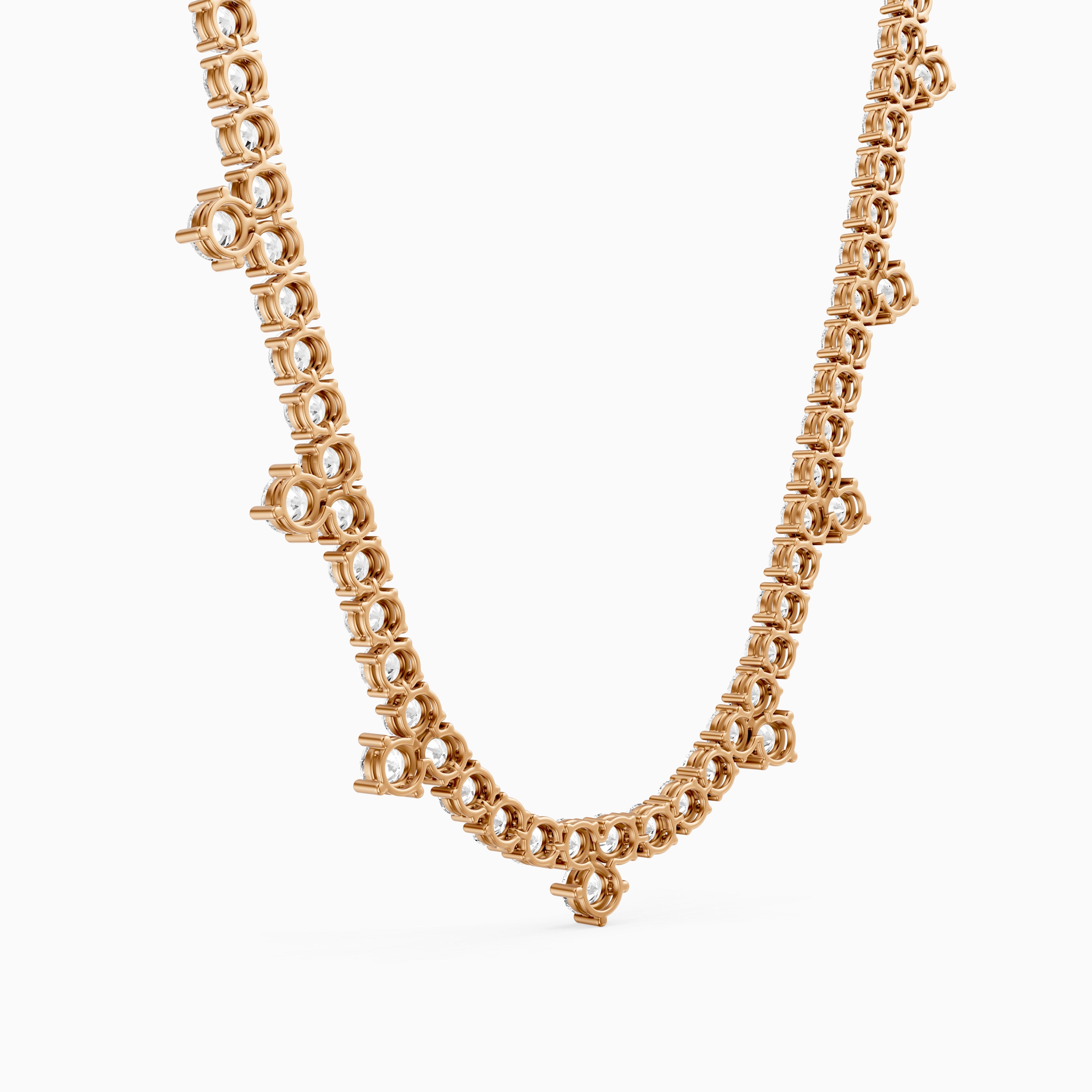 Kaylee Round Cut Lab Grown Diamond Accent Tennis Necklace
