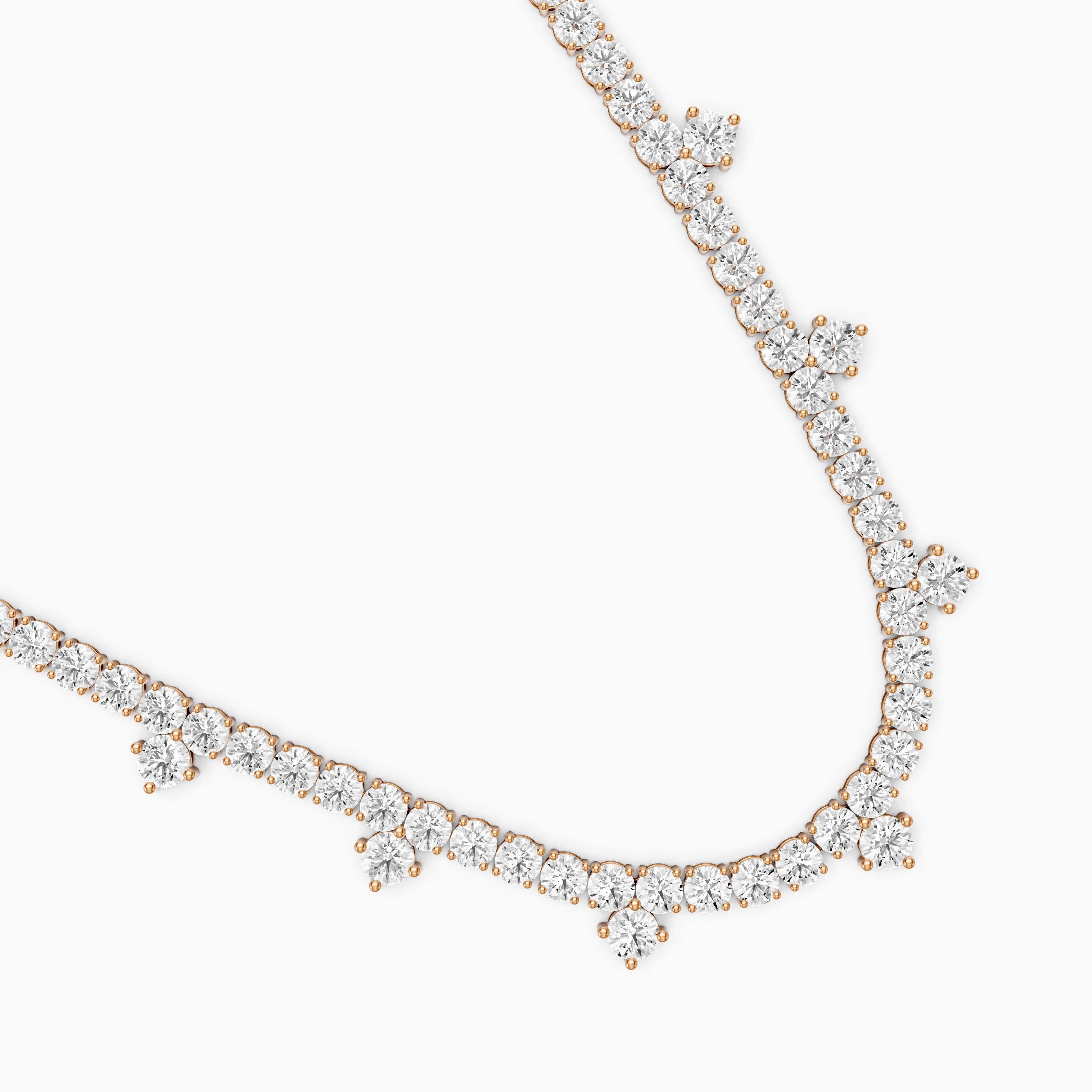 Kaylee Round Cut Lab Grown Diamond Accent Tennis Necklace