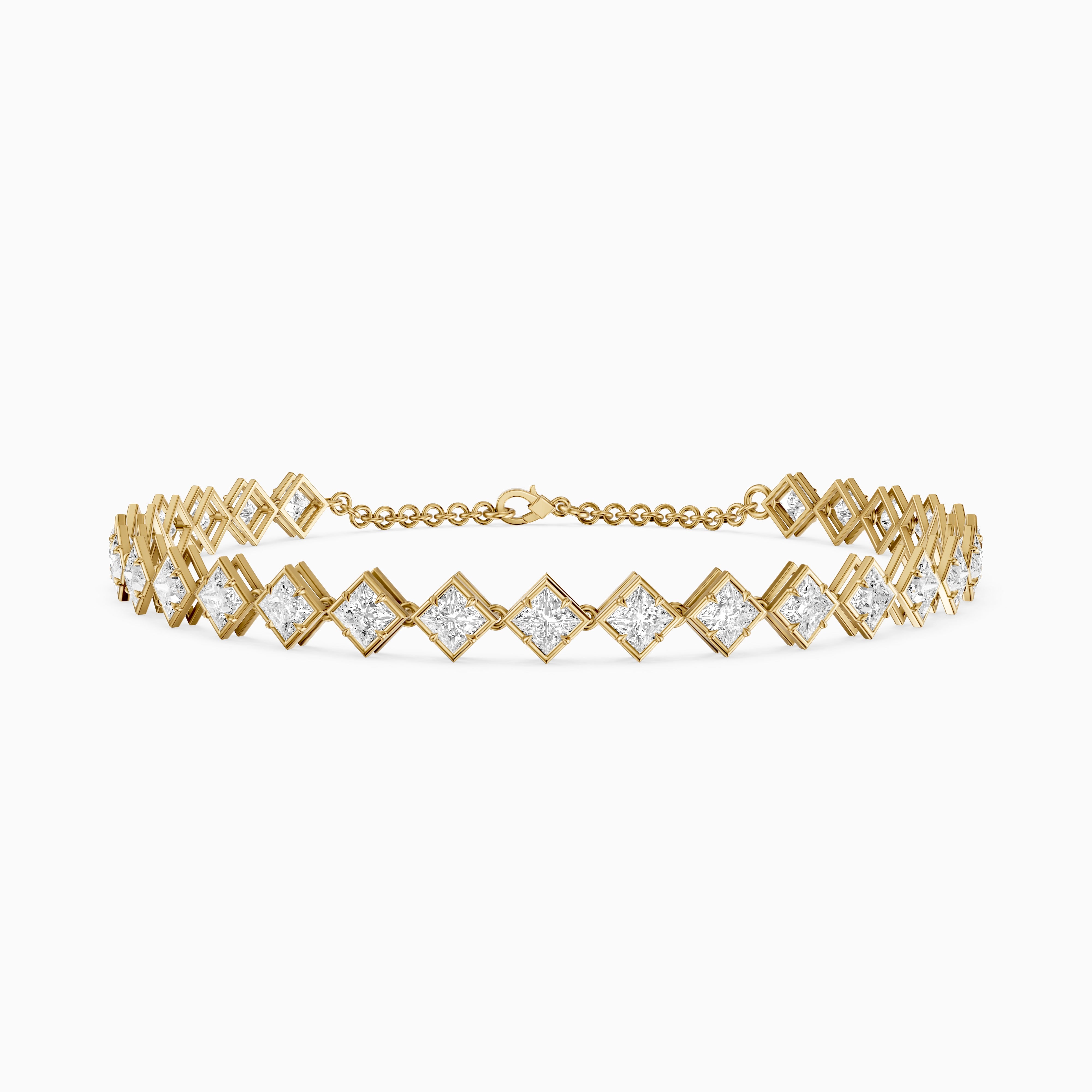 Laken East West Princess Cut Lab Grown Diamond Tennis Bracelet