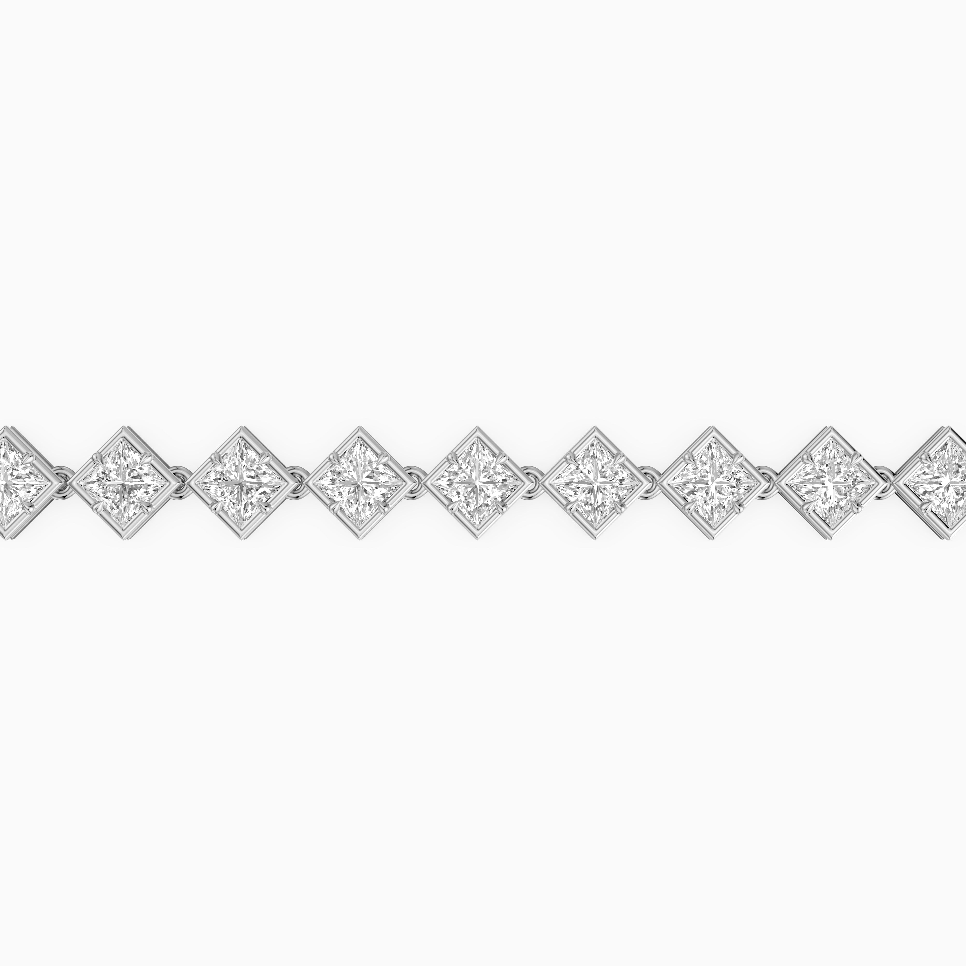 Laken East West Princess Cut Lab Grown Diamond Tennis Bracelet
