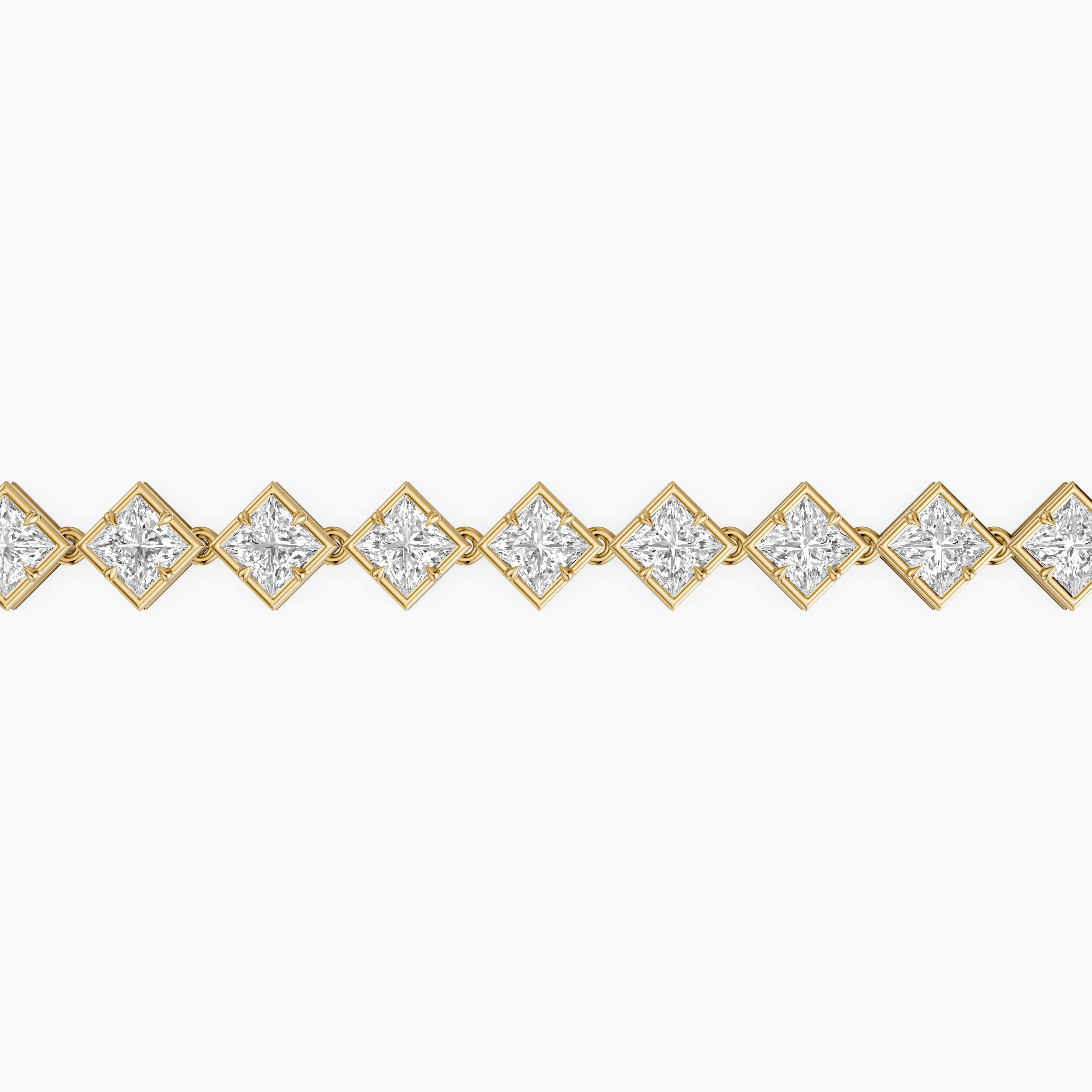 Laken East West Princess Cut Lab Grown Diamond Tennis Bracelet