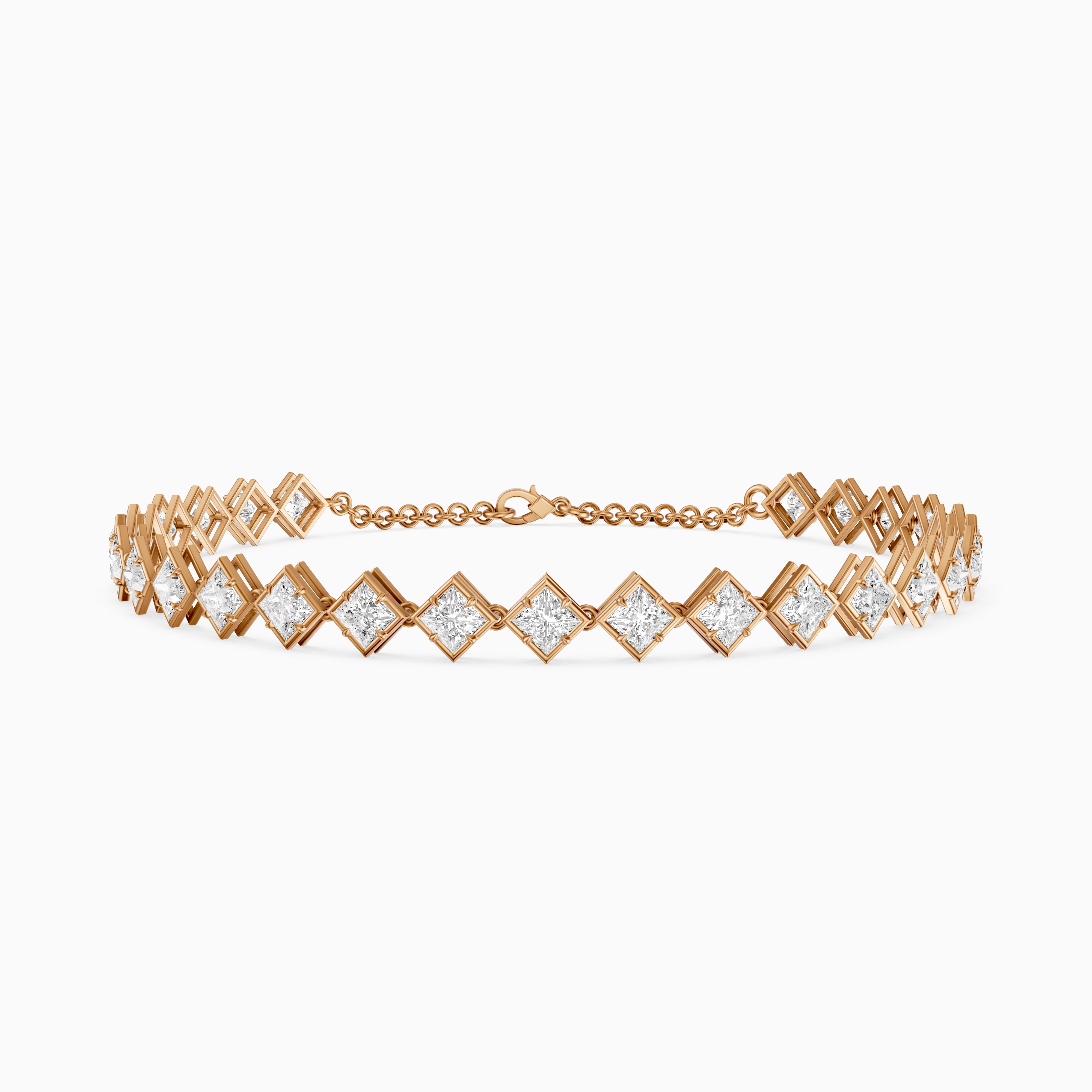 Laken East West Princess Cut Lab Grown Diamond Tennis Bracelet
