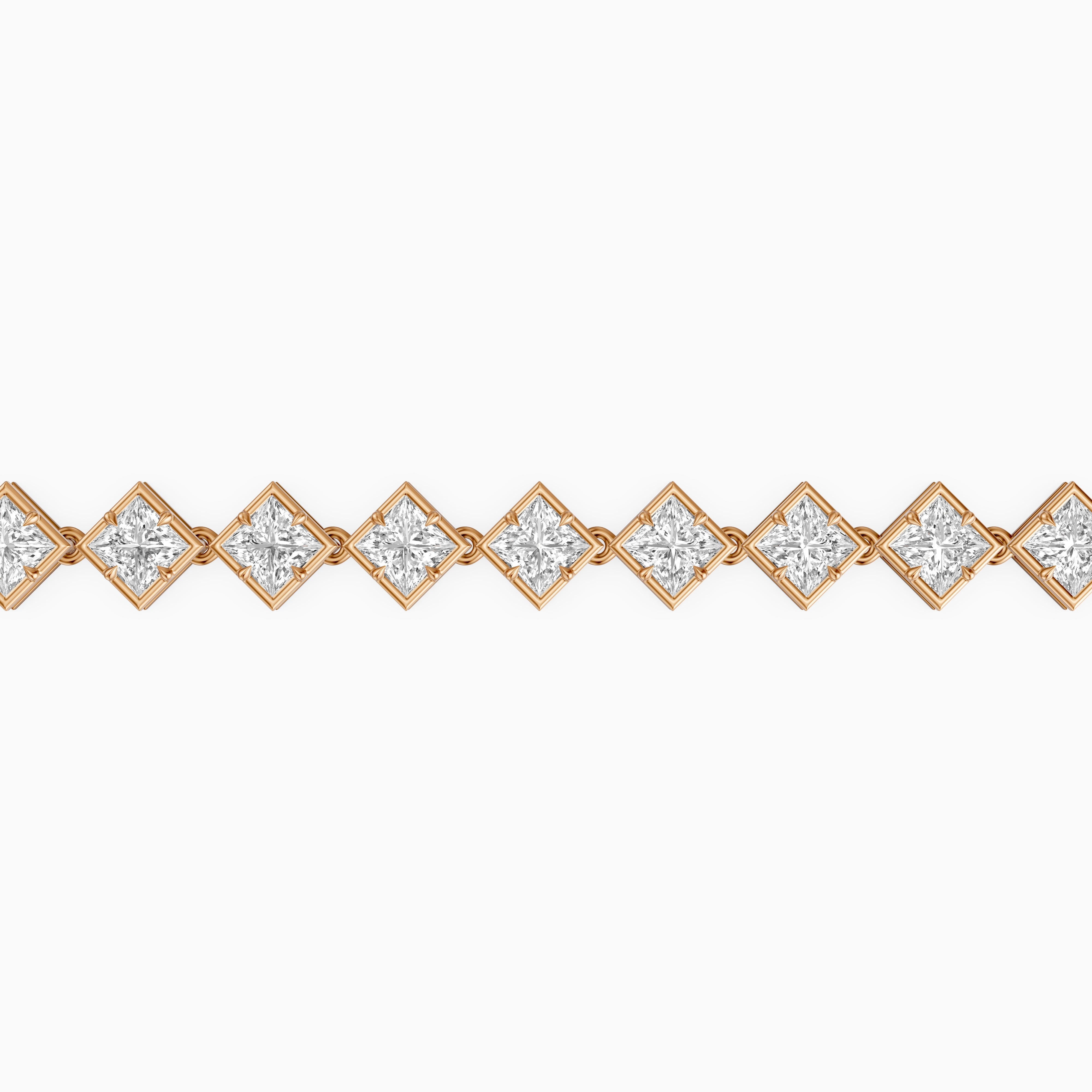Laken East West Princess Cut Lab Grown Diamond Tennis Bracelet
