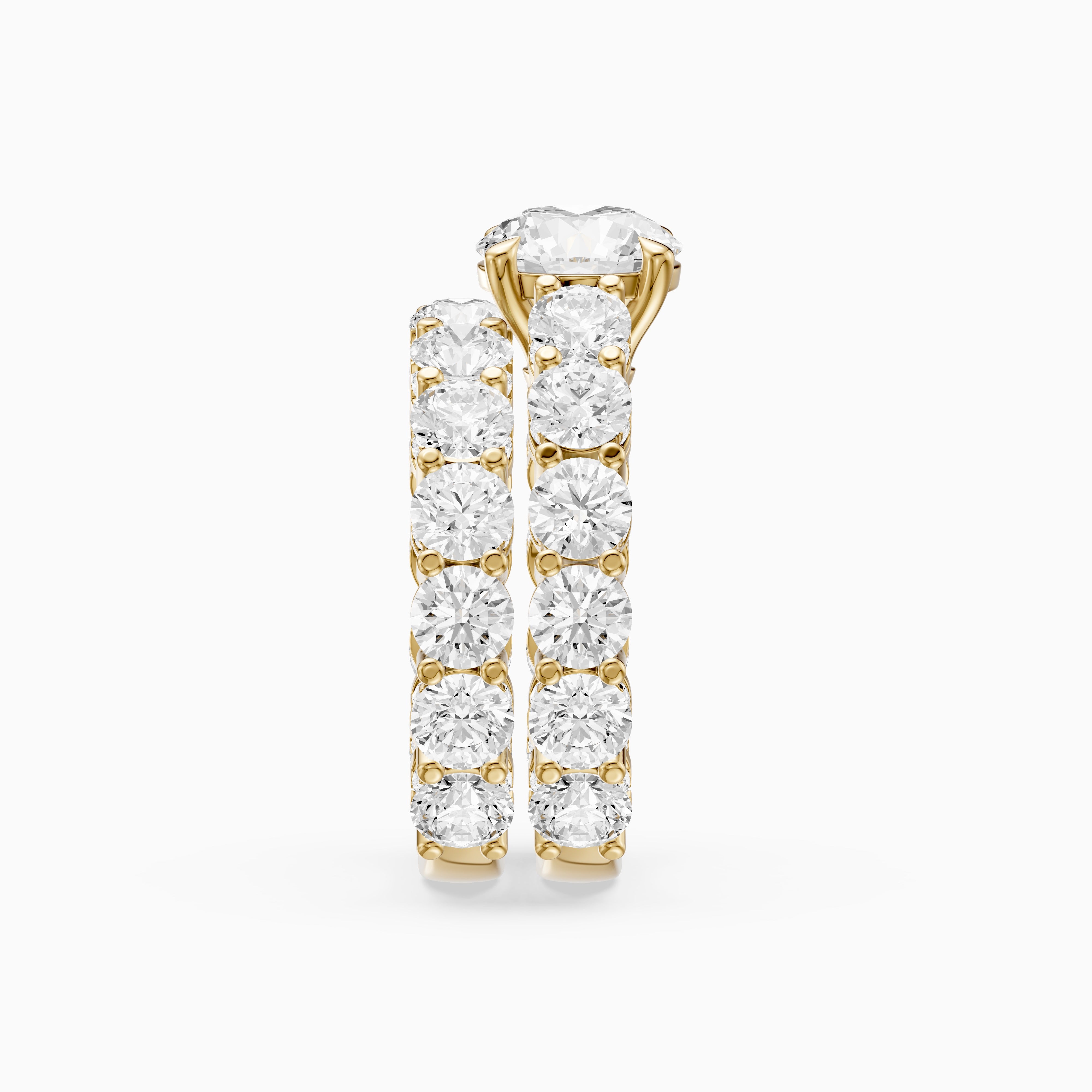 Rylie Round Lab Grown Diamond Cluster Eternity Bridal Set