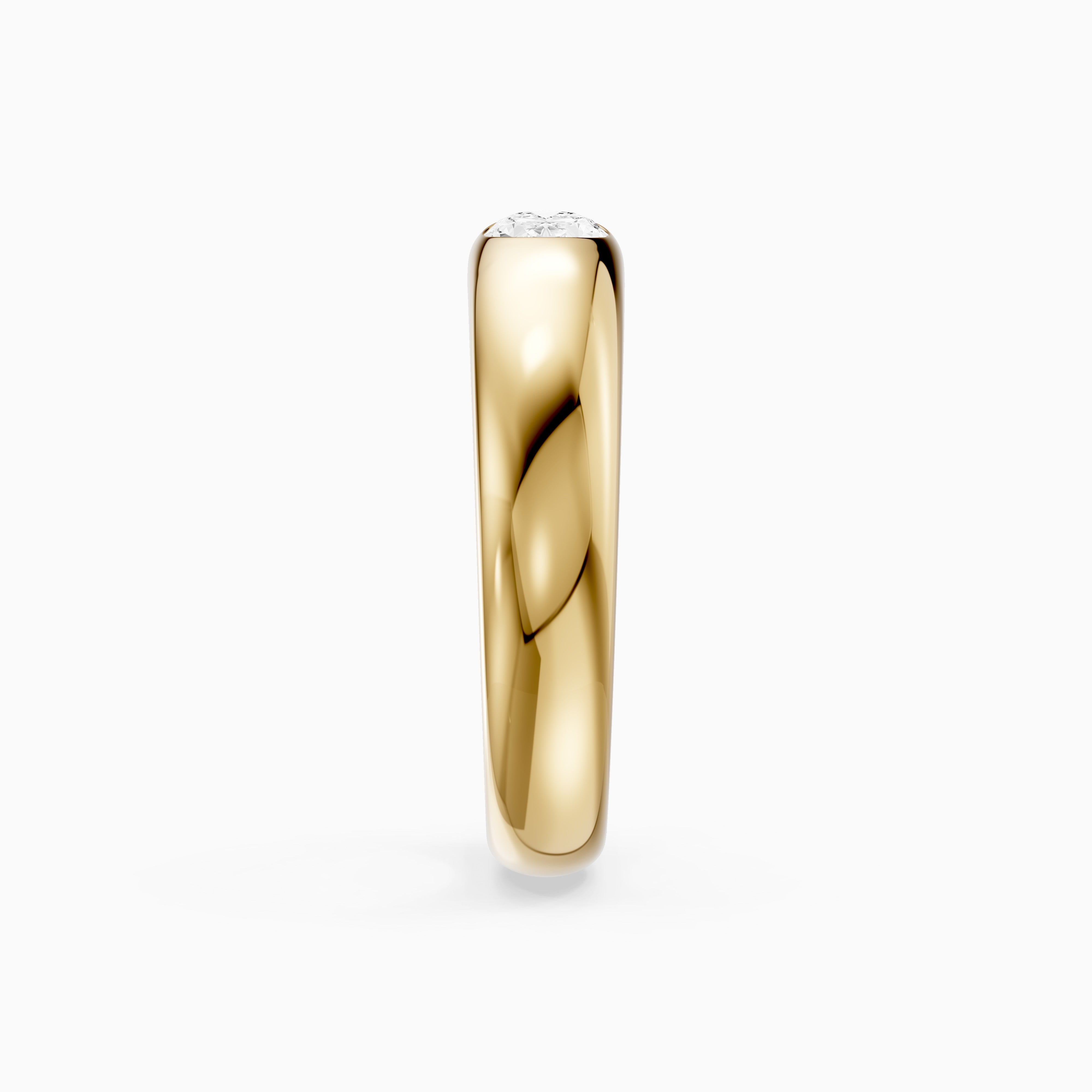 Marisol Oval Cut Lab Diamond Bezel Set Dome Band