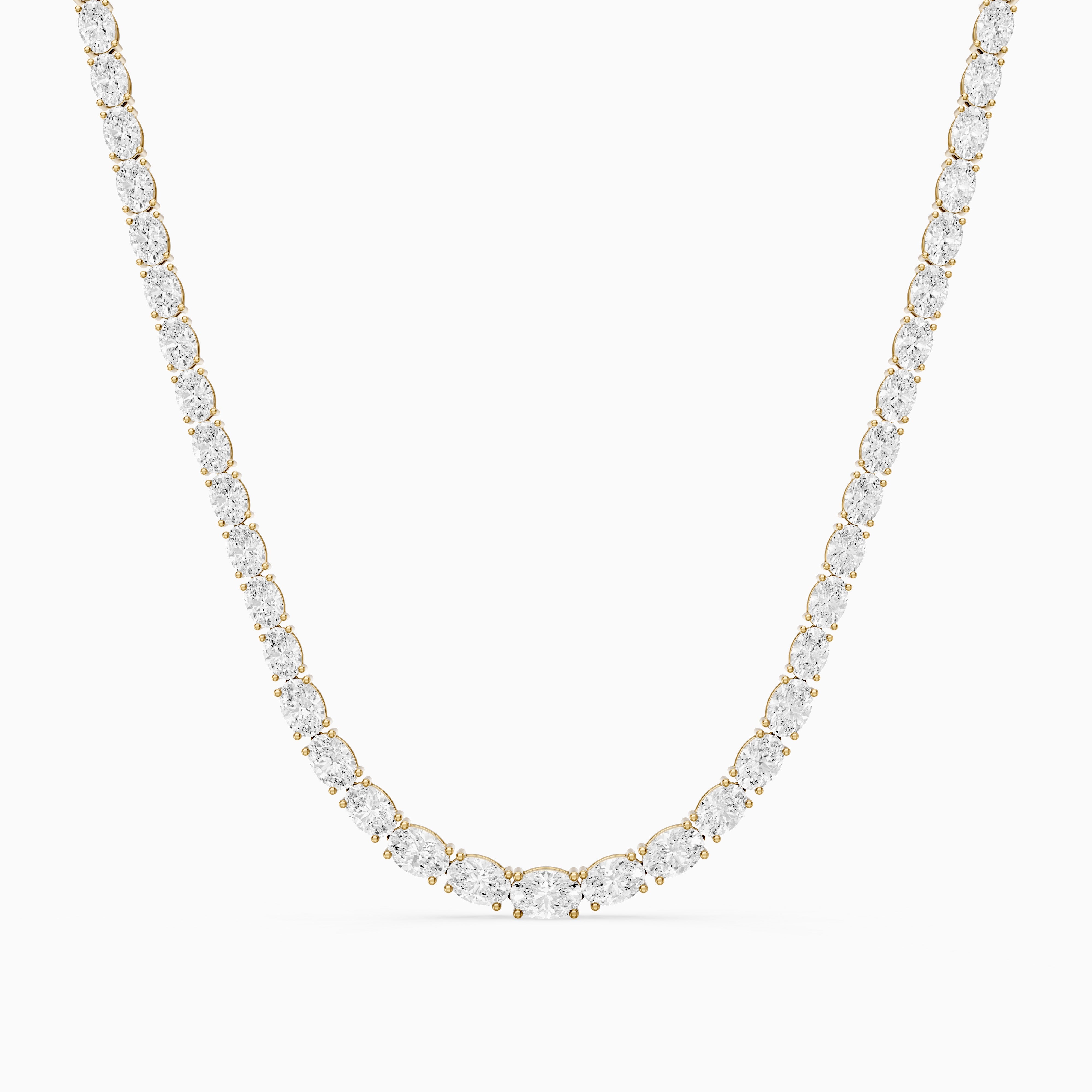Anastasia Oval Cut Lab Grown Diamond Tennis Necklace