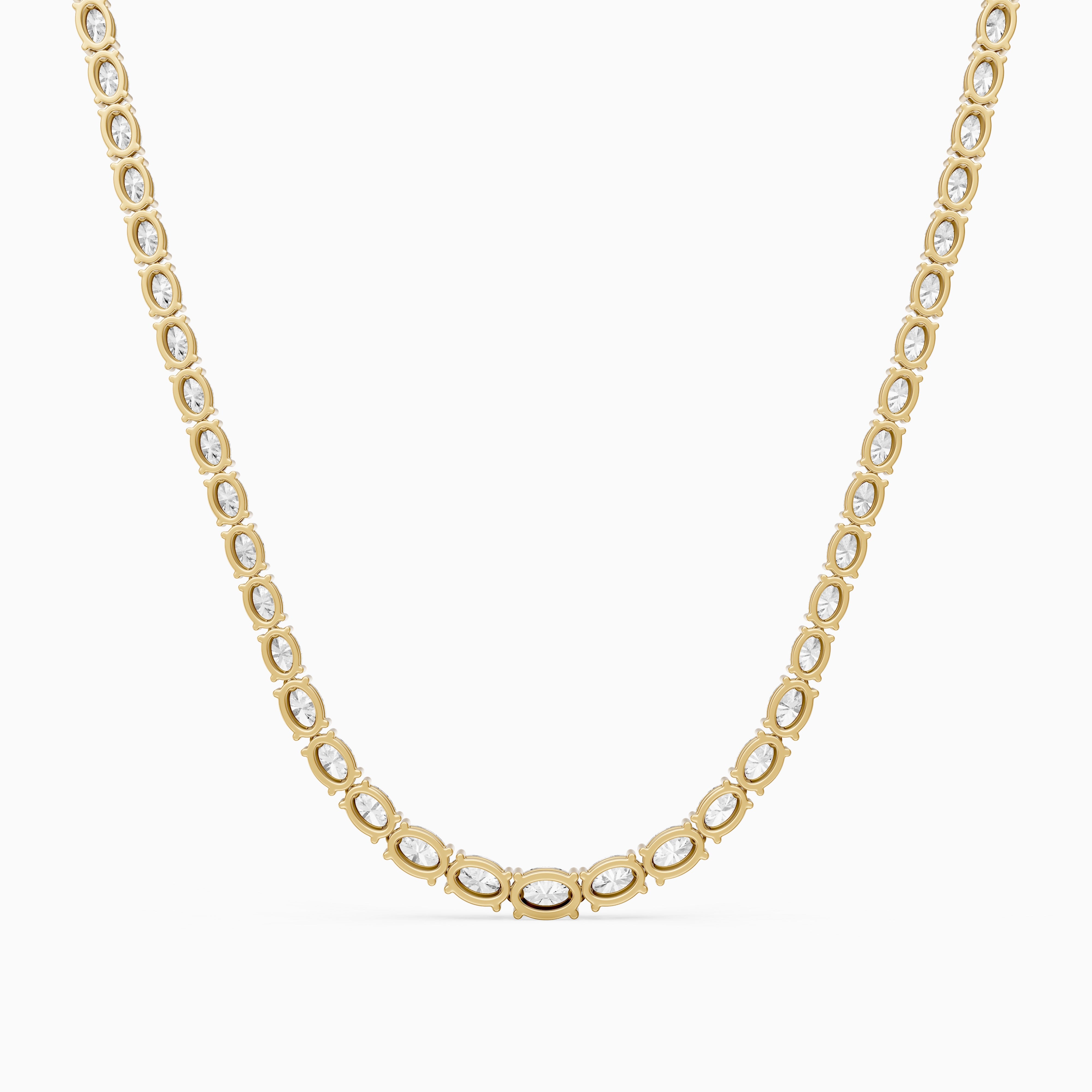 Anastasia Oval Cut Lab Grown Diamond Tennis Necklace
