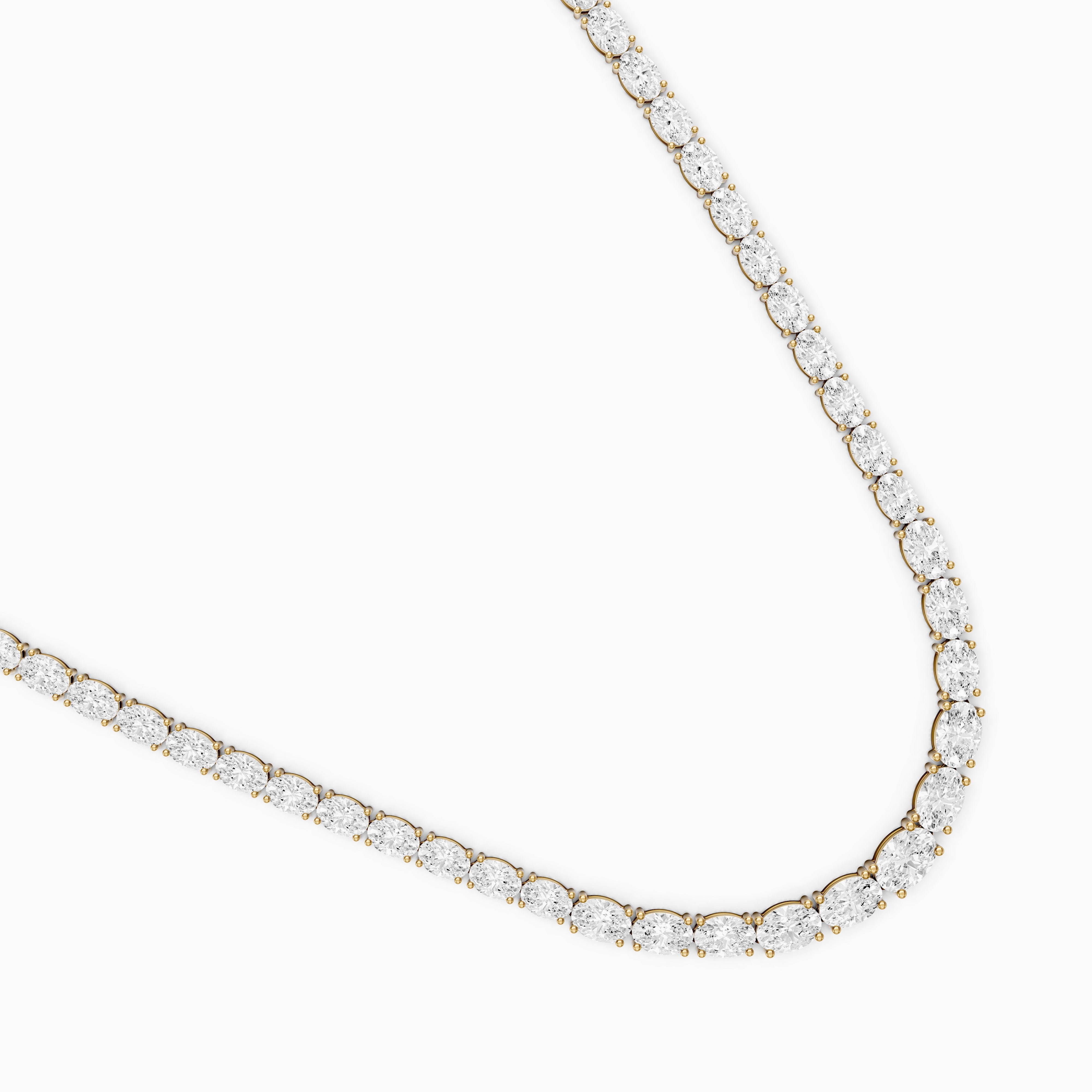 Anastasia Oval Cut Lab Grown Diamond Tennis Necklace