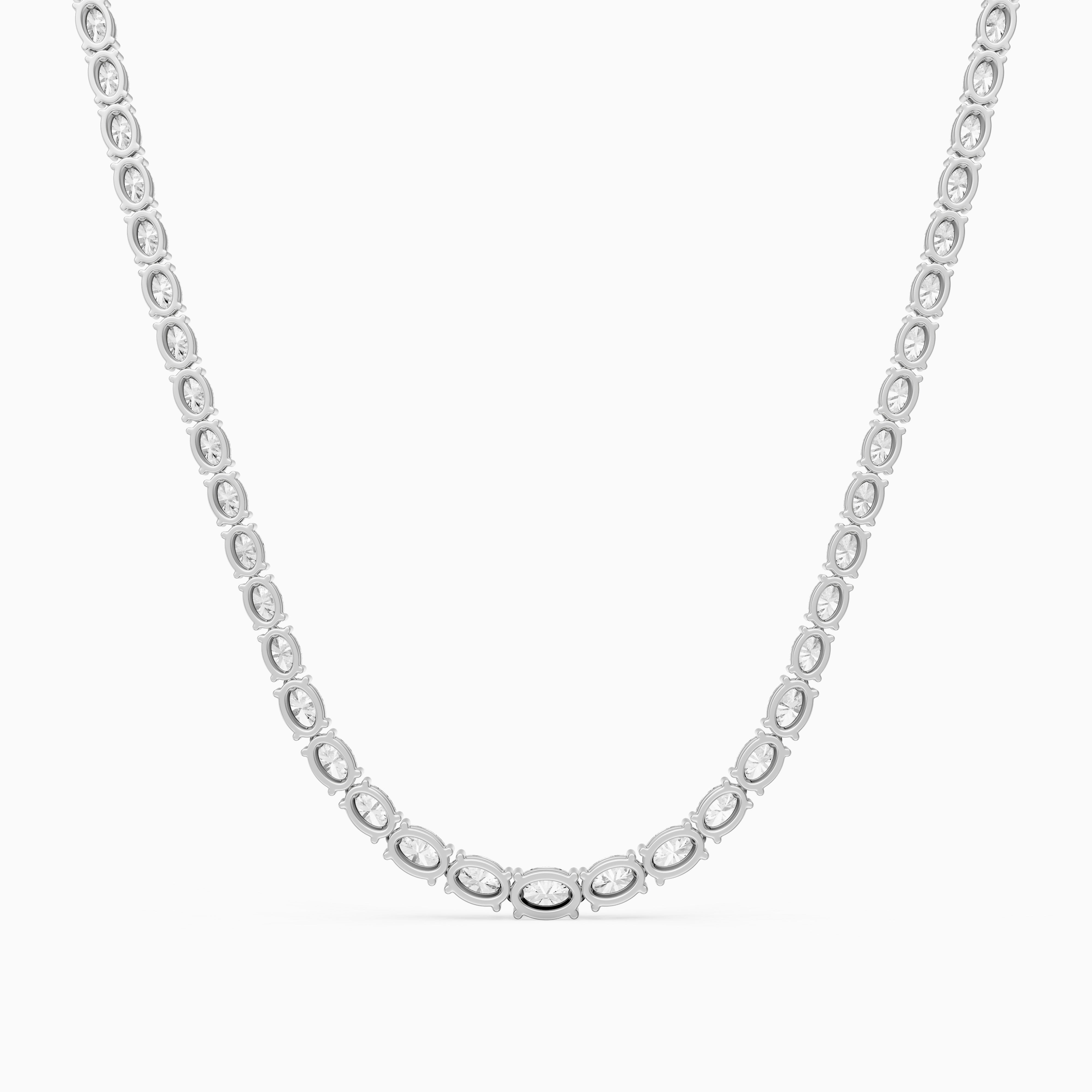 Anastasia Oval Cut Lab Grown Diamond Tennis Necklace
