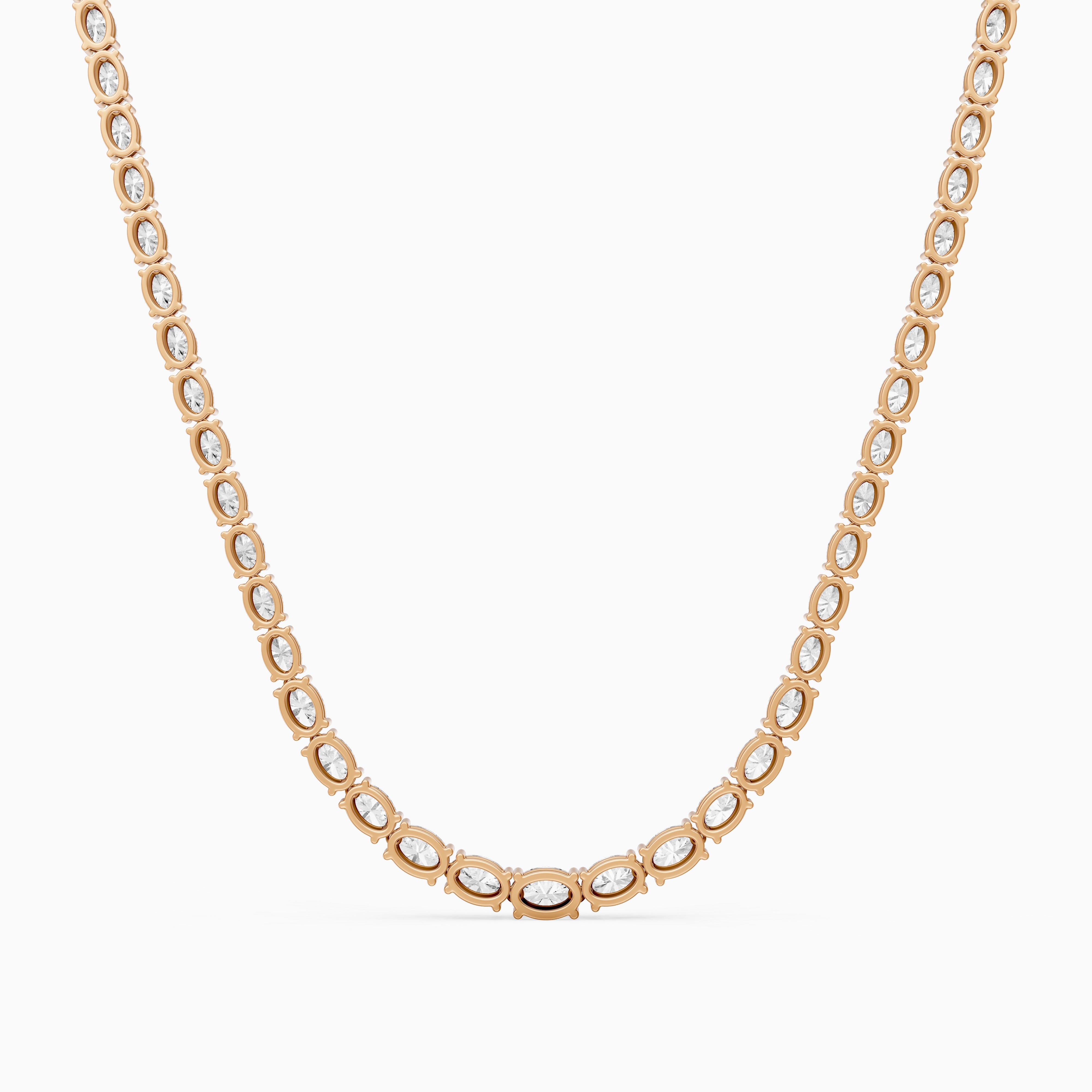 Anastasia Oval Cut Lab Grown Diamond Tennis Necklace
