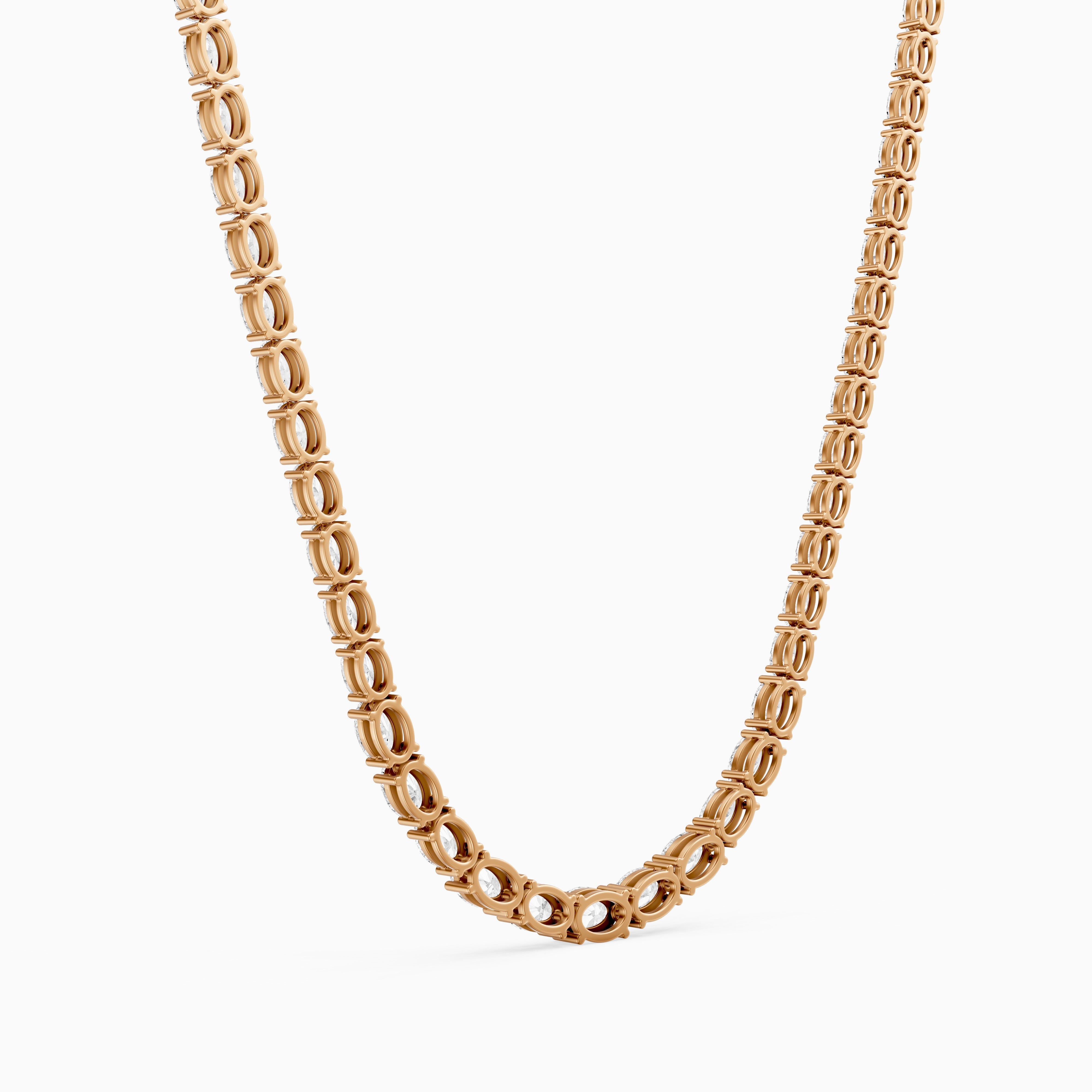 Anastasia Oval Cut Lab Grown Diamond Tennis Necklace