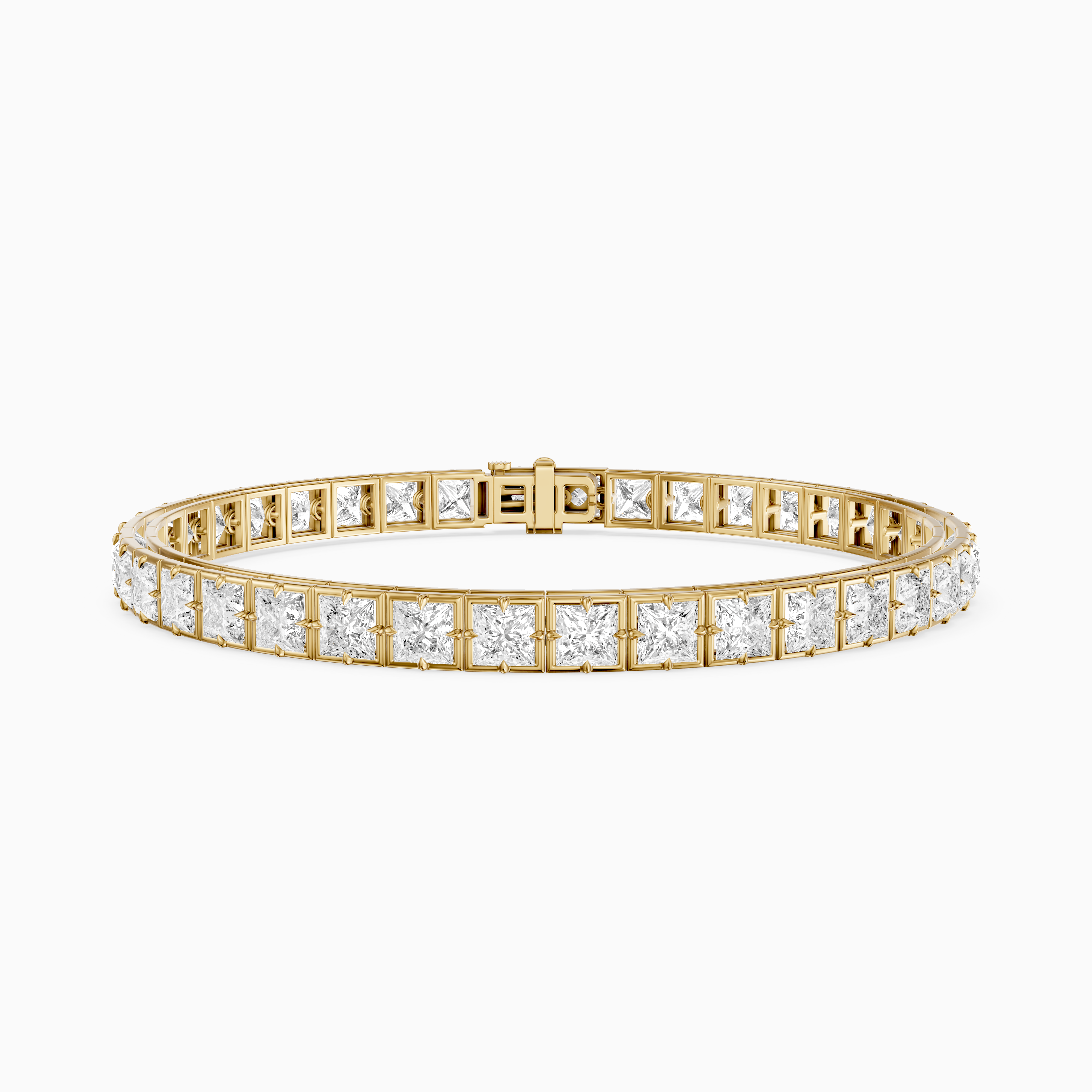 Nichele Princess Cut Lab Grown Diamond Bezel with Prong Tennis Bracelet