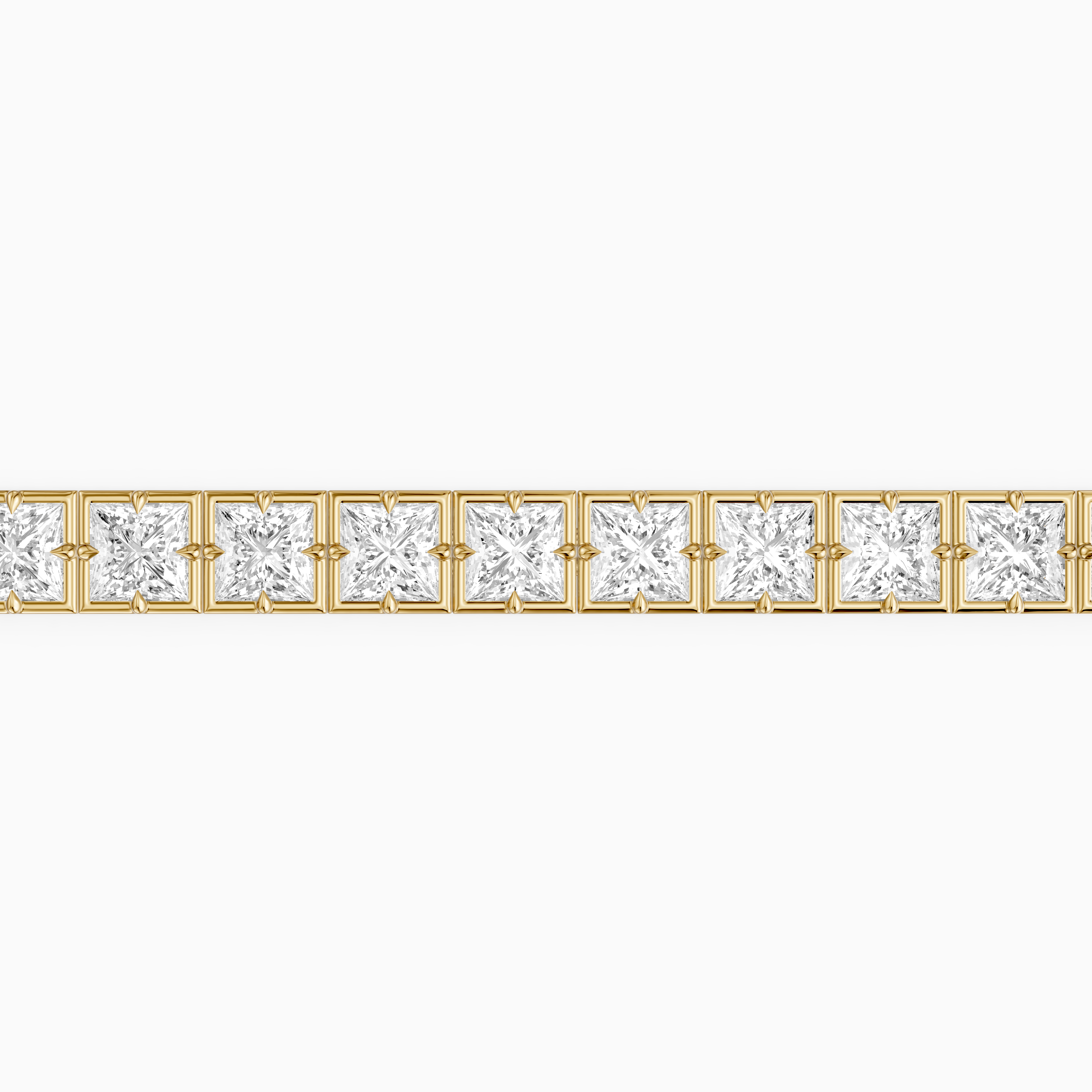 Nichele Princess Cut Lab Grown Diamond Bezel with Prong Tennis Bracelet
