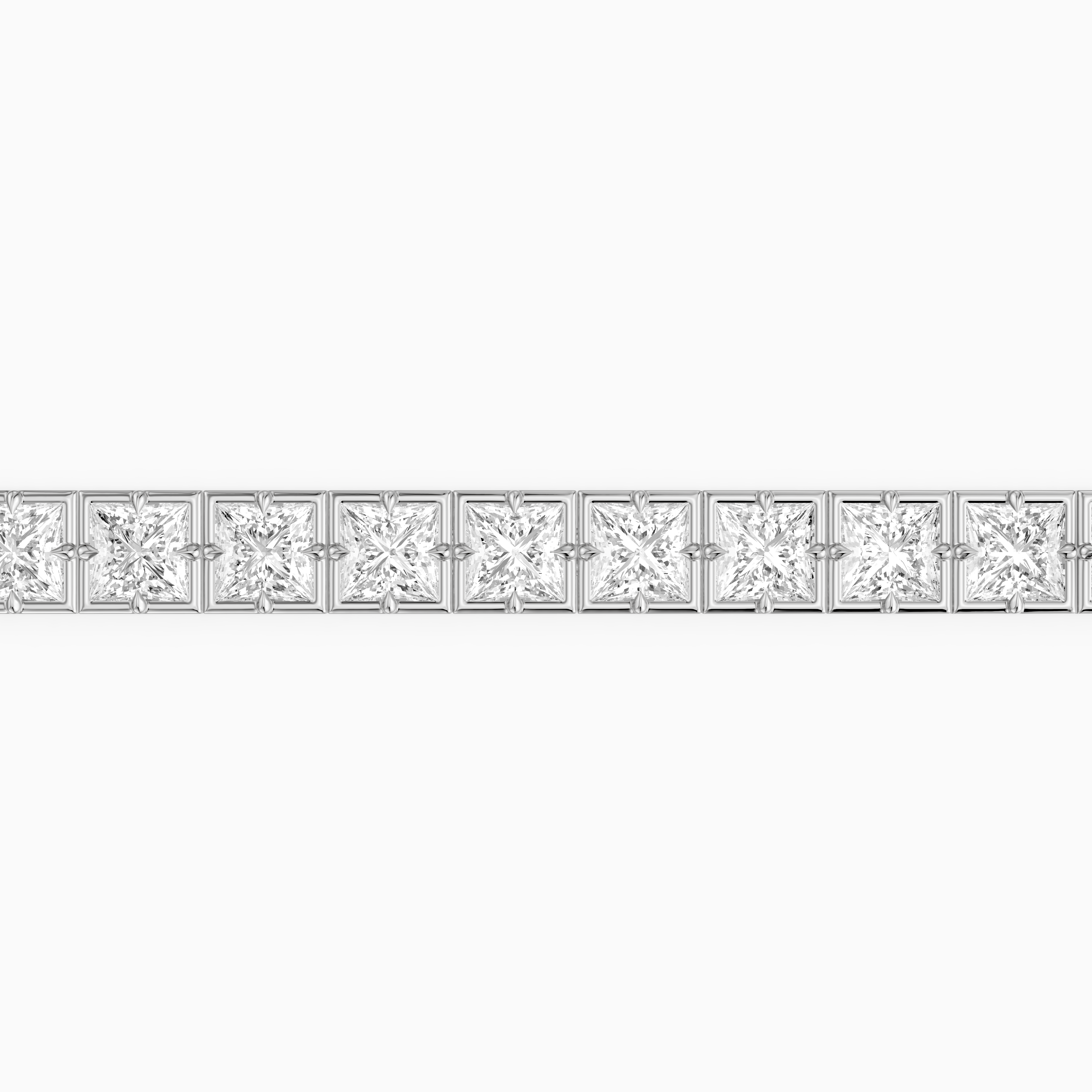 Nichele Princess Cut Lab Grown Diamond Bezel with Prong Tennis Bracelet