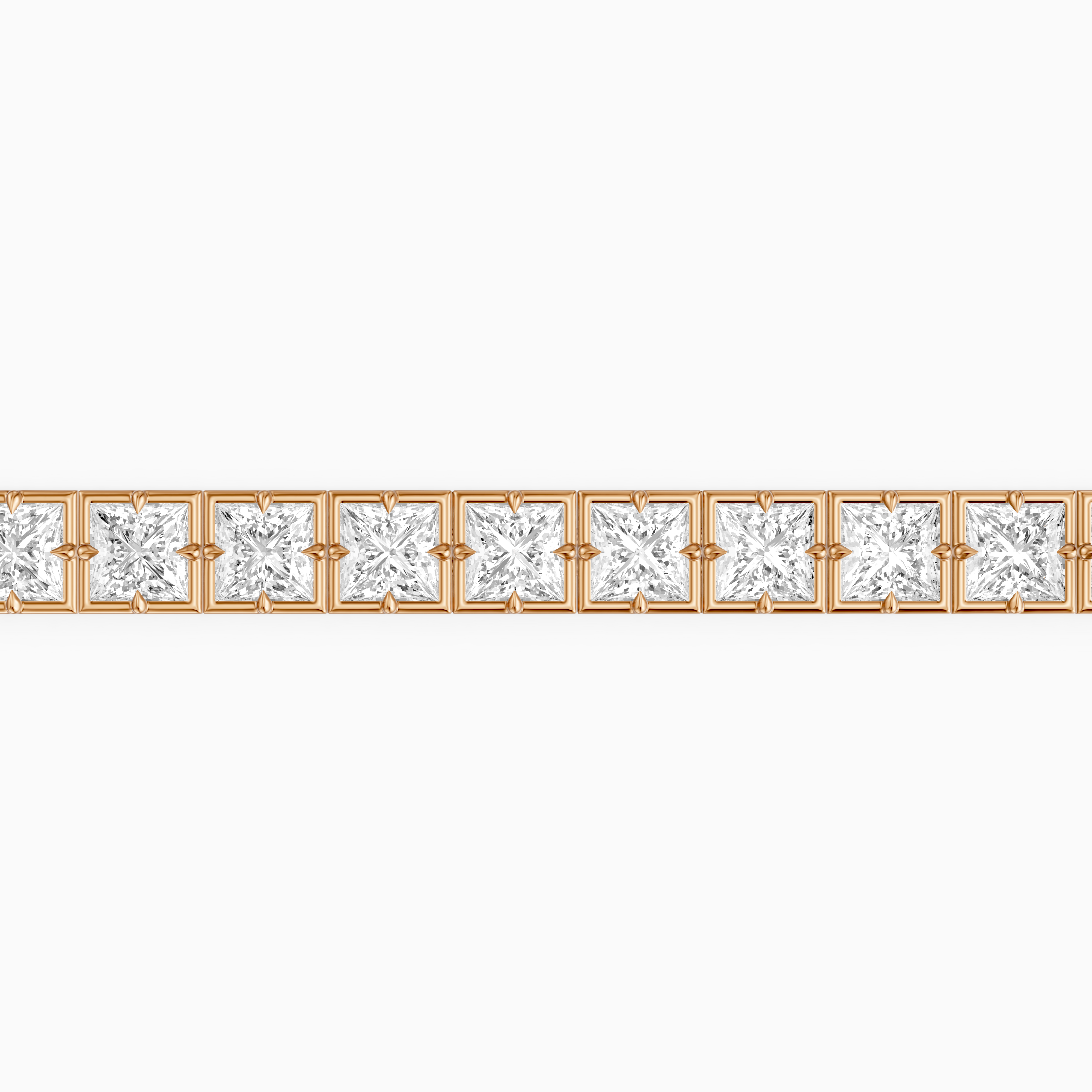 Nichele Princess Cut Lab Grown Diamond Bezel with Prong Tennis Bracelet