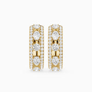 Gloria Round and Oval Cut Lab Grown Diamond Hoop Earrings