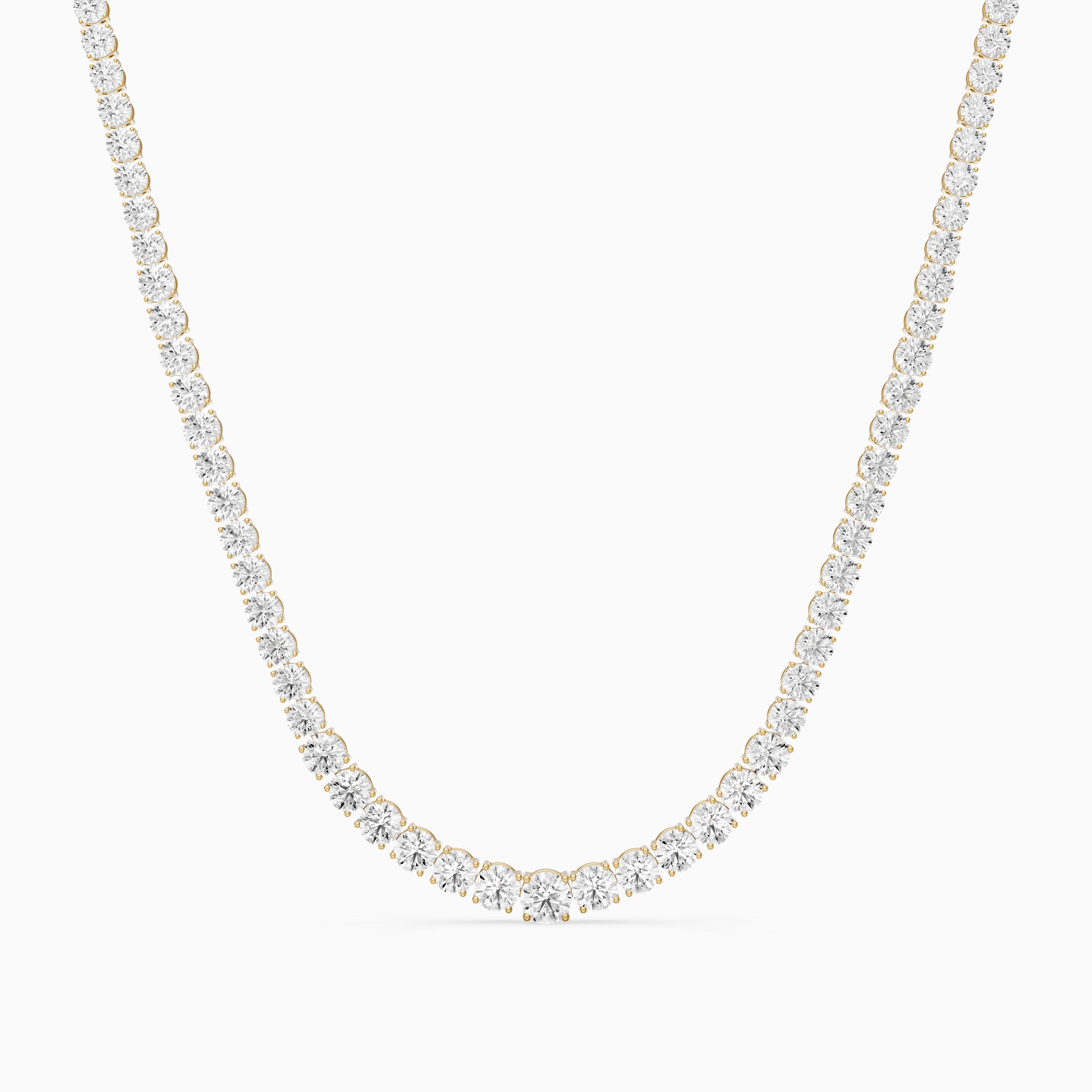 Brynlee Round Cut Lab Grown Diamond Classic Tennis Necklace