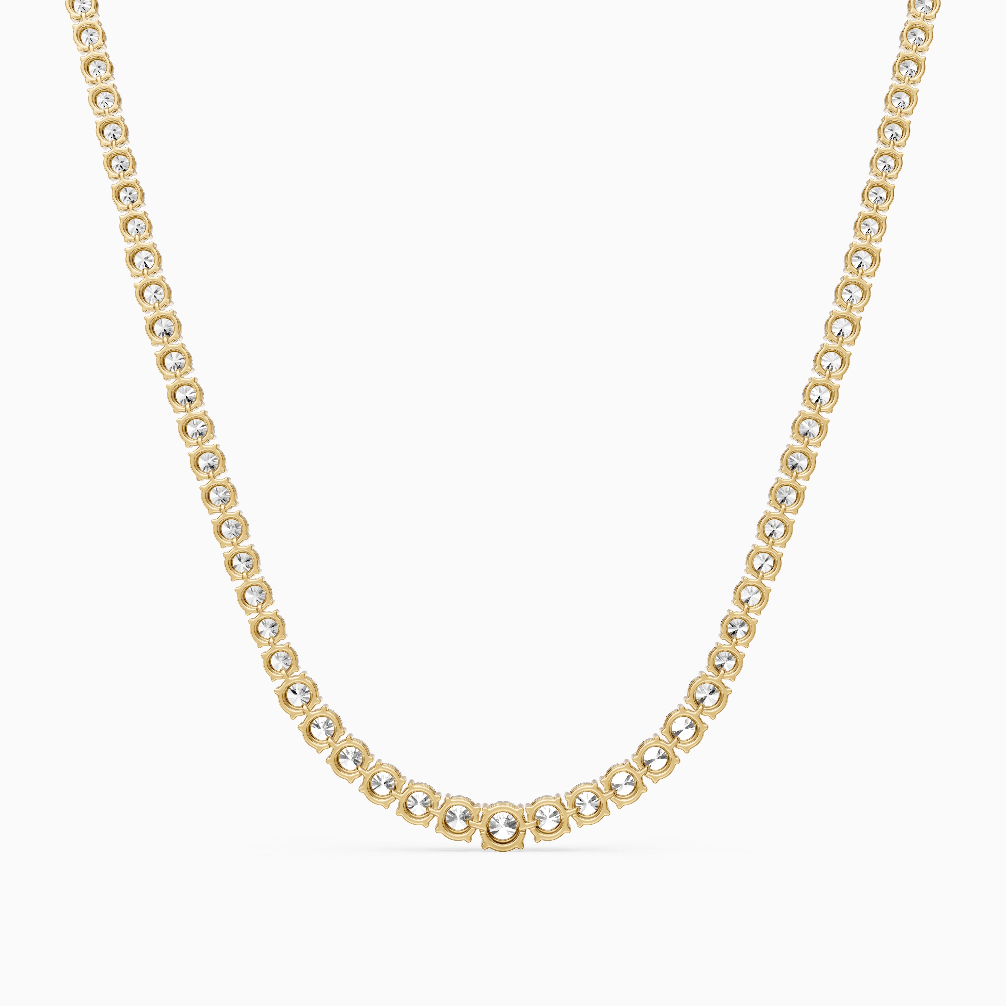Brynlee Round Cut Lab Grown Diamond Classic Tennis Necklace