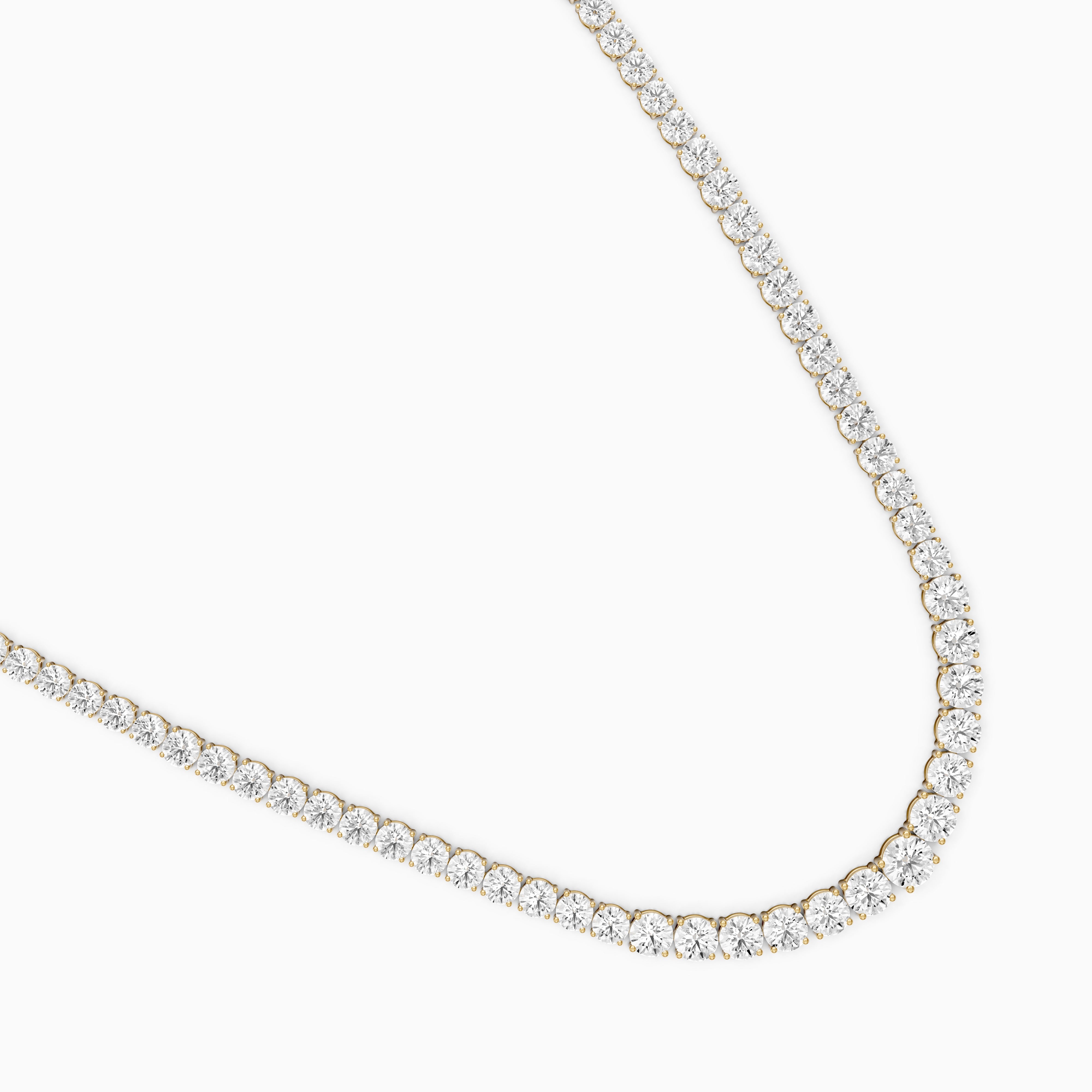 Brynlee Round Cut Lab Grown Diamond Classic Tennis Necklace