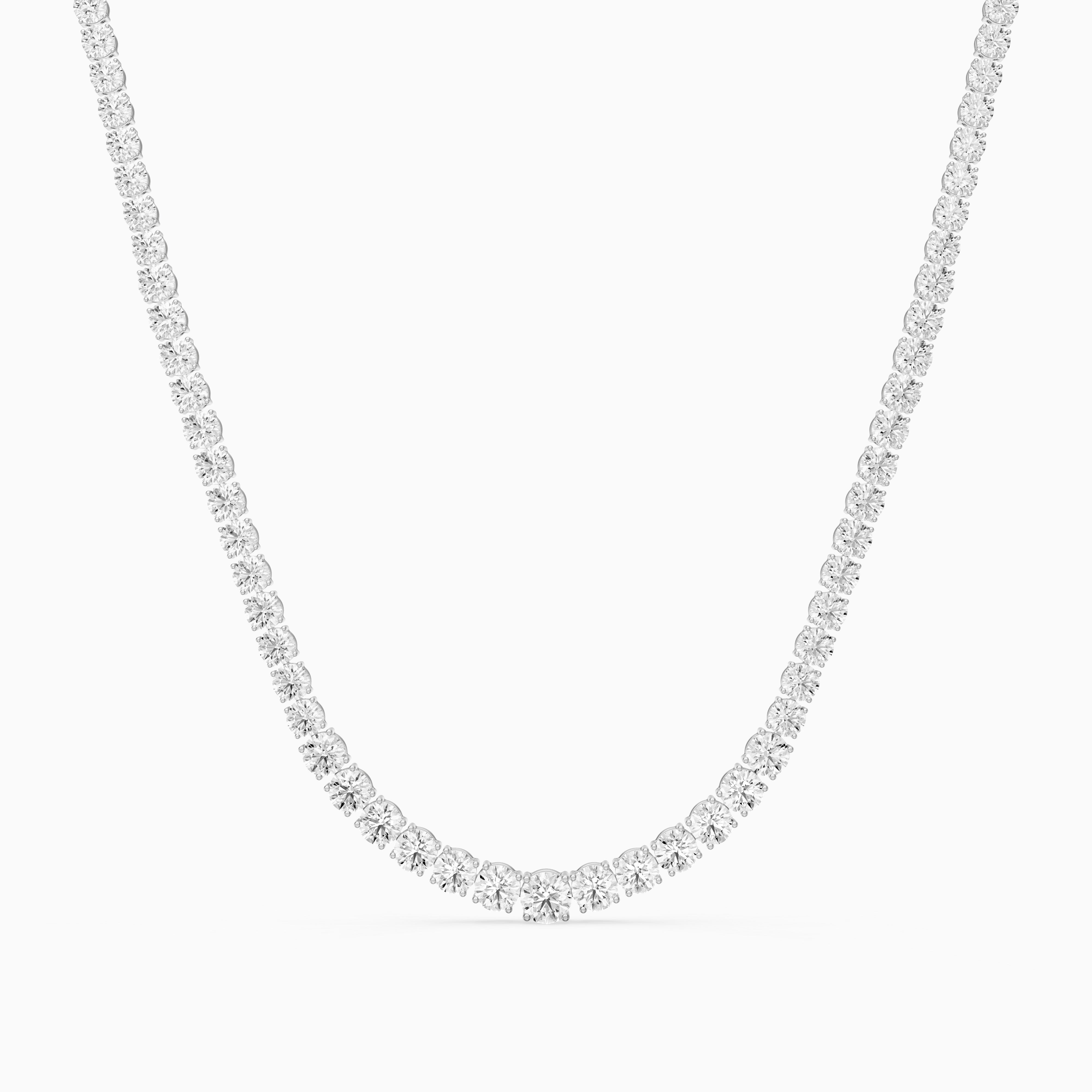 Brynlee Round Cut Lab Grown Diamond Classic Tennis Necklace