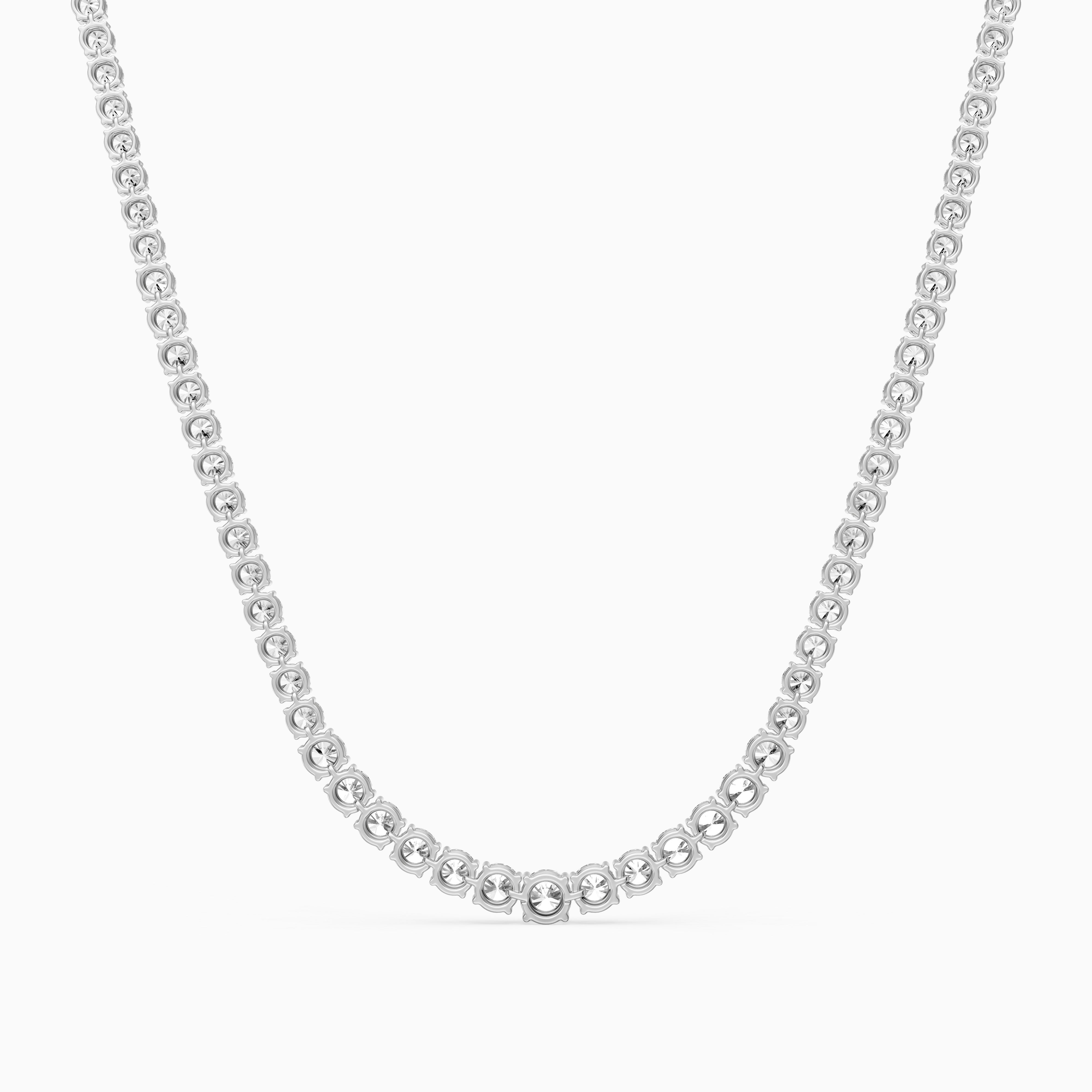 Brynlee Round Cut Lab Grown Diamond Classic Tennis Necklace