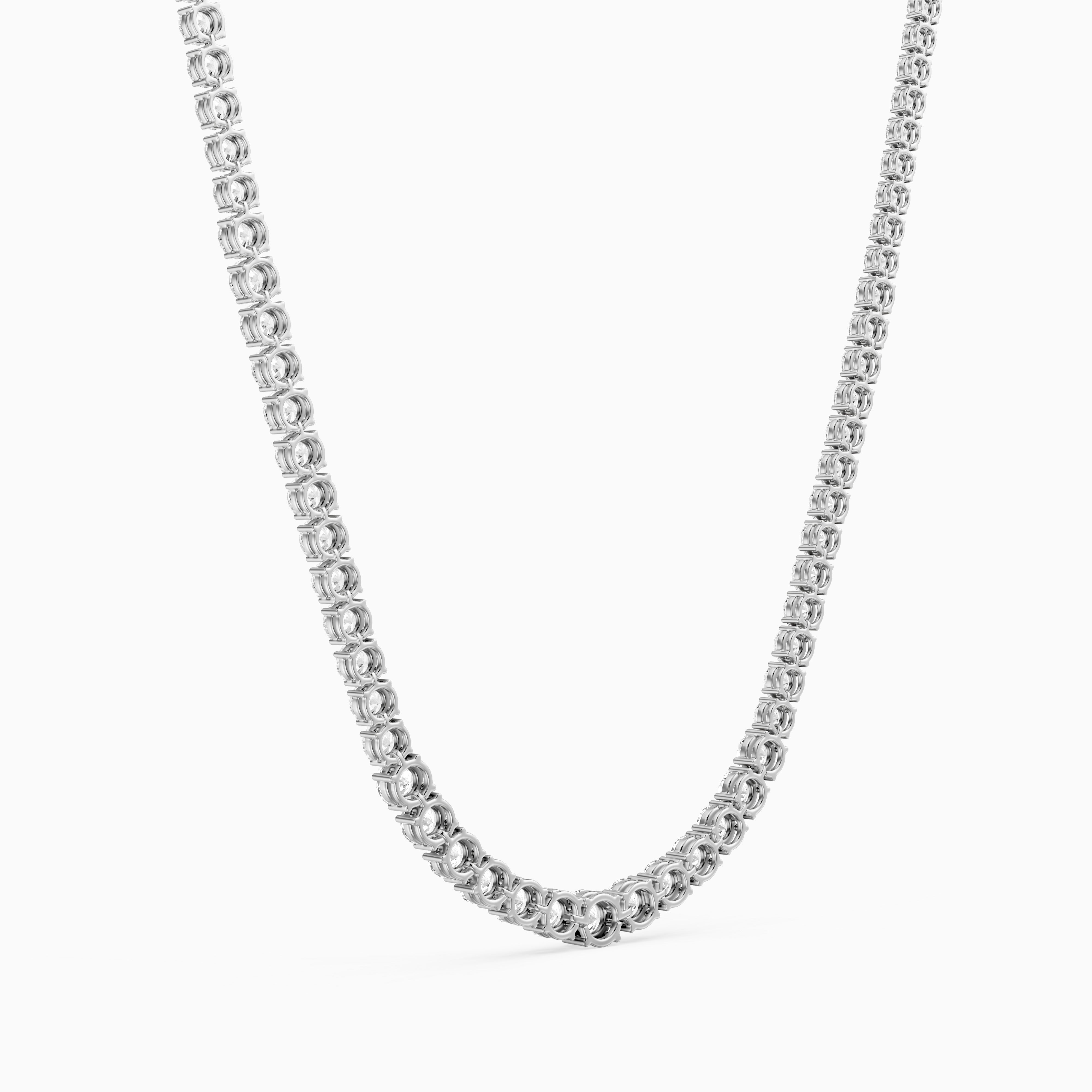 Brynlee Round Cut Lab Grown Diamond Classic Tennis Necklace