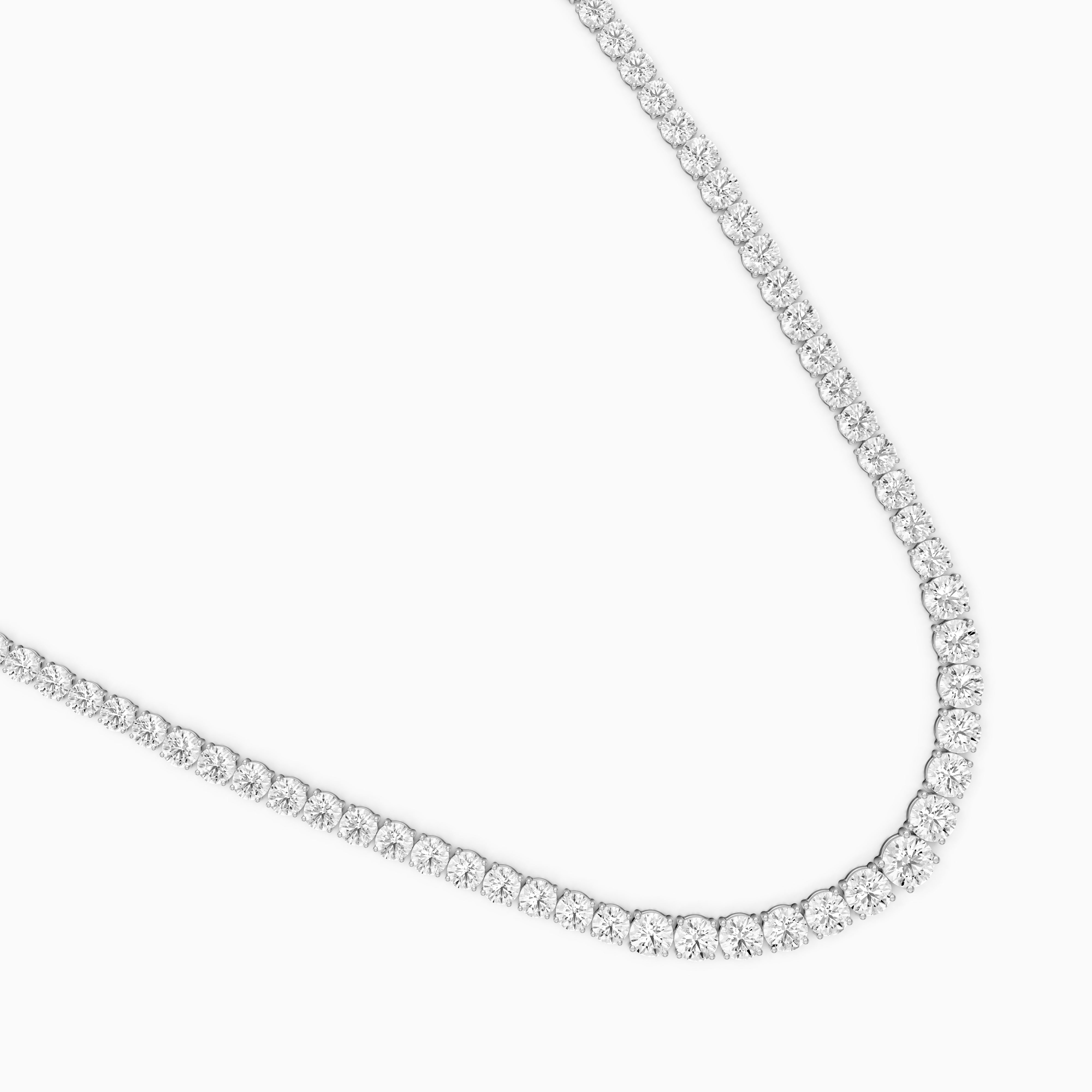 Brynlee Round Cut Lab Grown Diamond Classic Tennis Necklace
