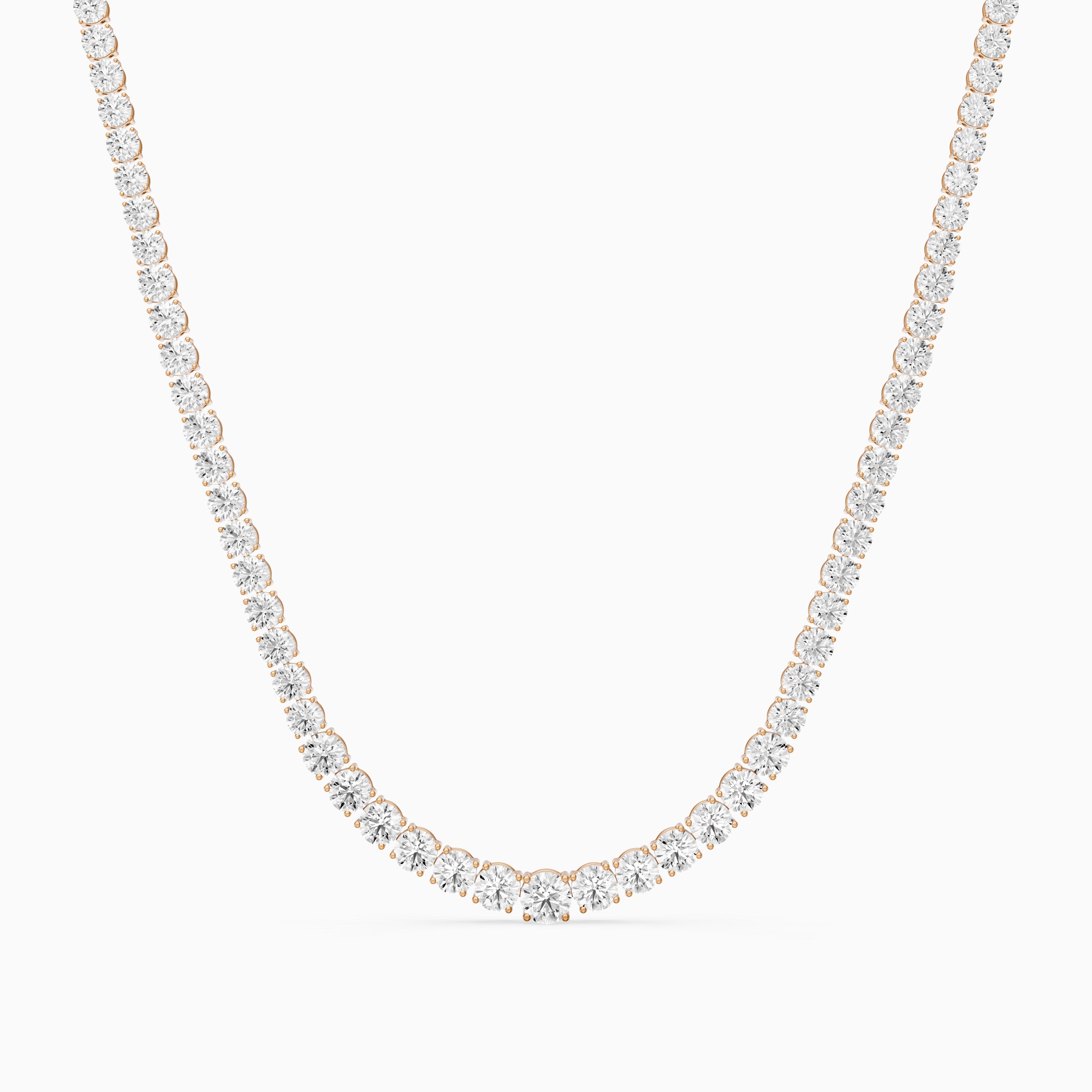 Brynlee Round Cut Lab Grown Diamond Classic Tennis Necklace