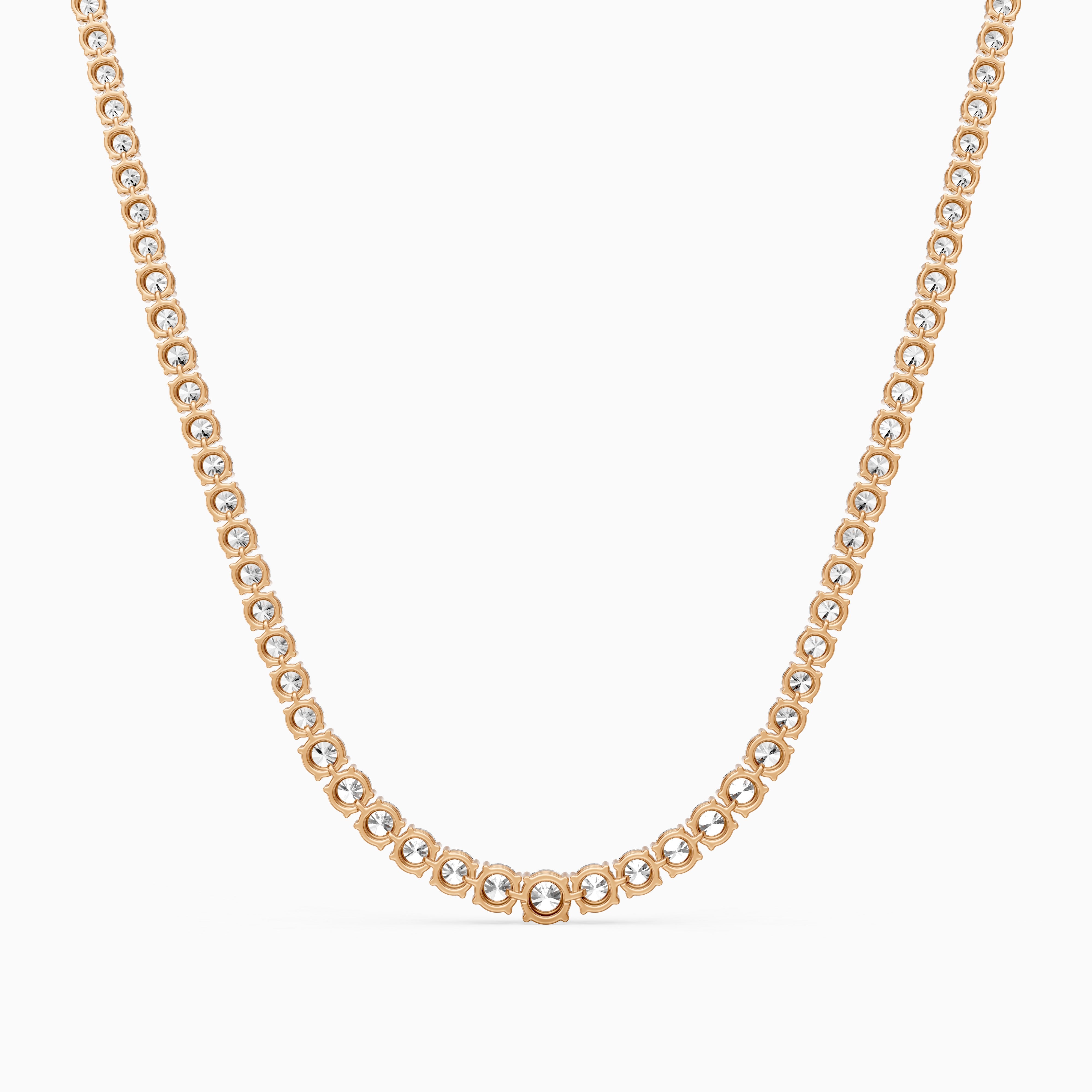 Brynlee Round Cut Lab Grown Diamond Classic Tennis Necklace