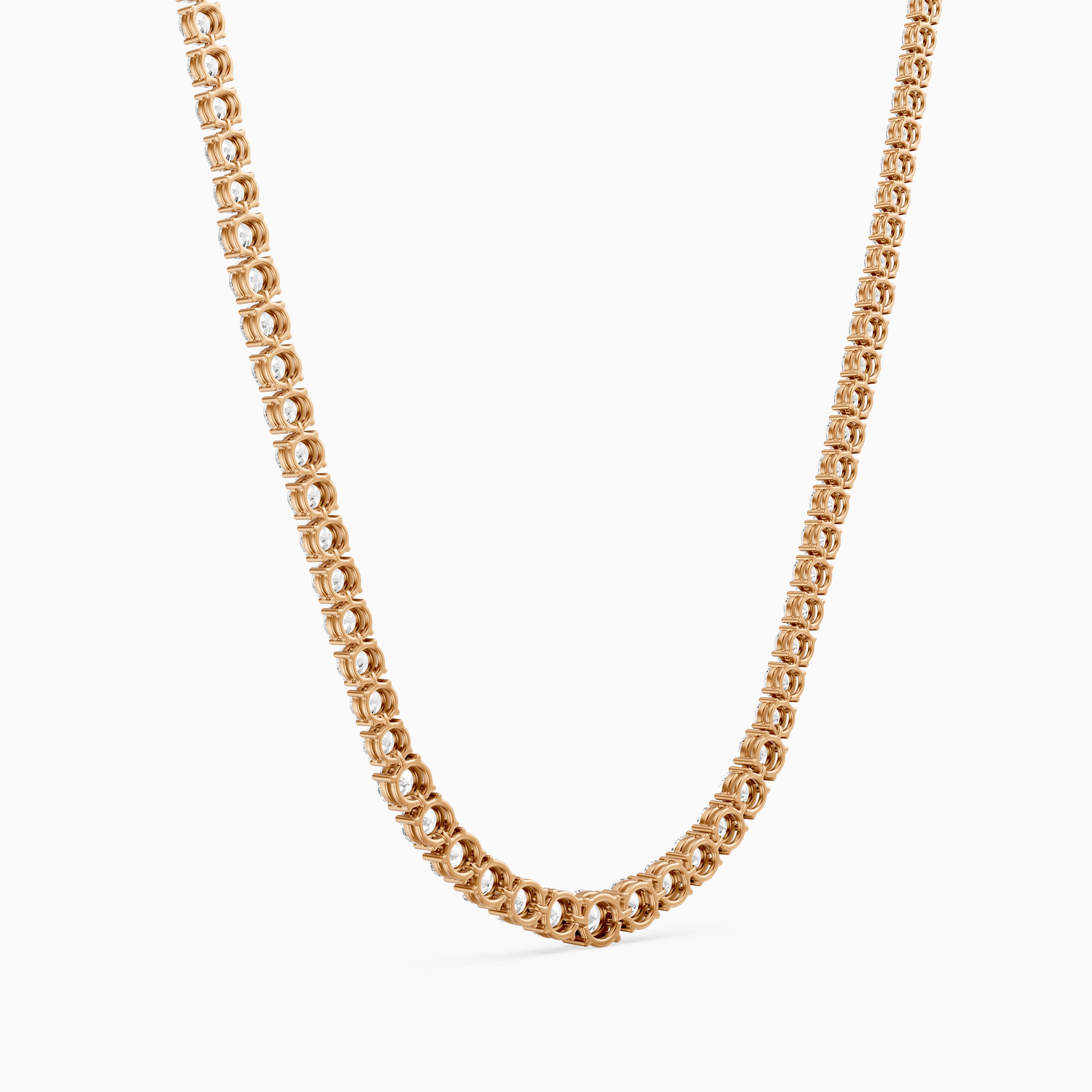 Brynlee Round Cut Lab Grown Diamond Classic Tennis Necklace