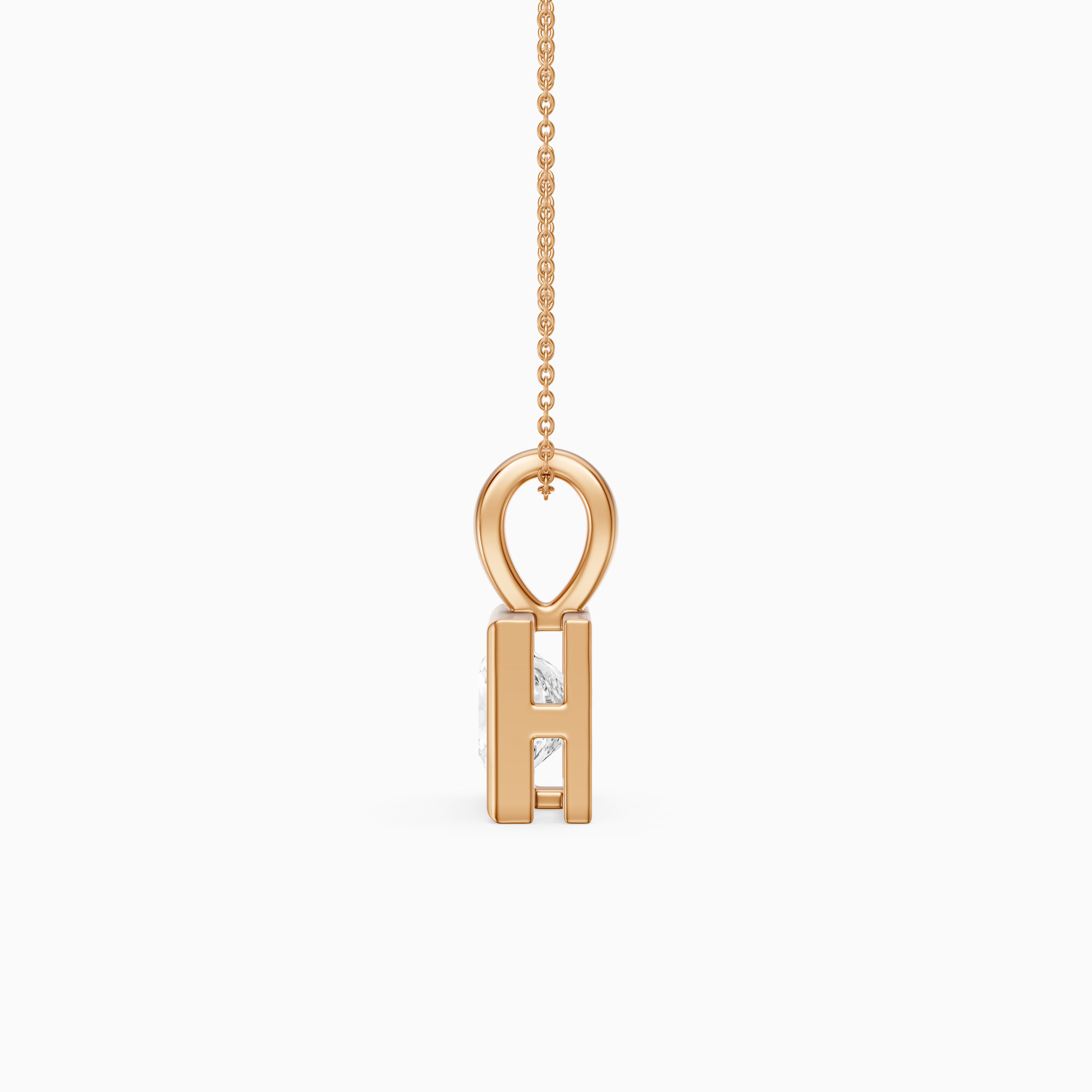 Marilyn Princess Cut Bezel Lab Grown Diamond Solitaire Pendant
