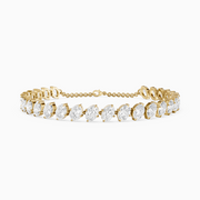 Kaylin Oval Lab Grown Diamond Four Prong Tennis Bracelet
