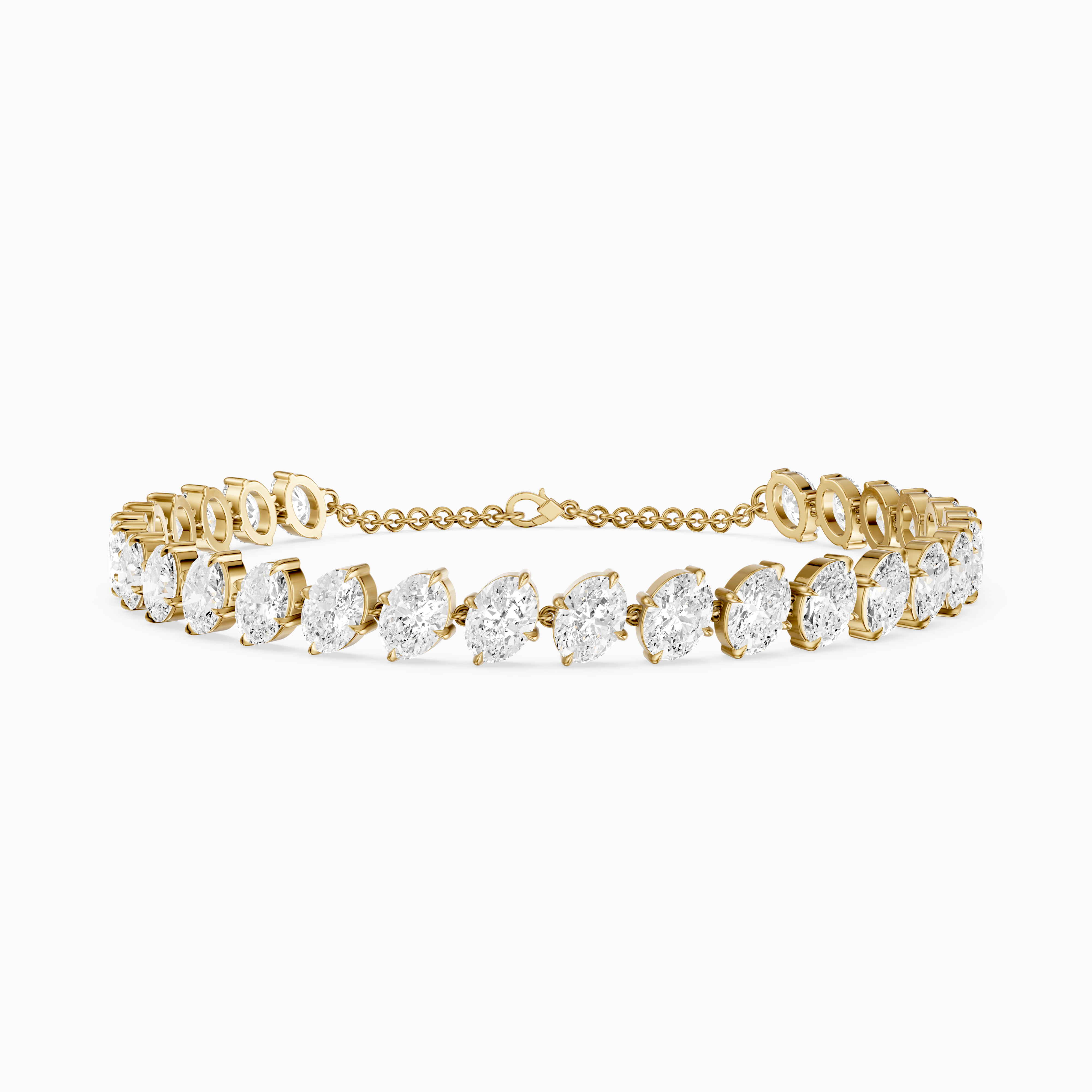 Kaylin Oval Lab Grown Diamond Four Prong Tennis Bracelet