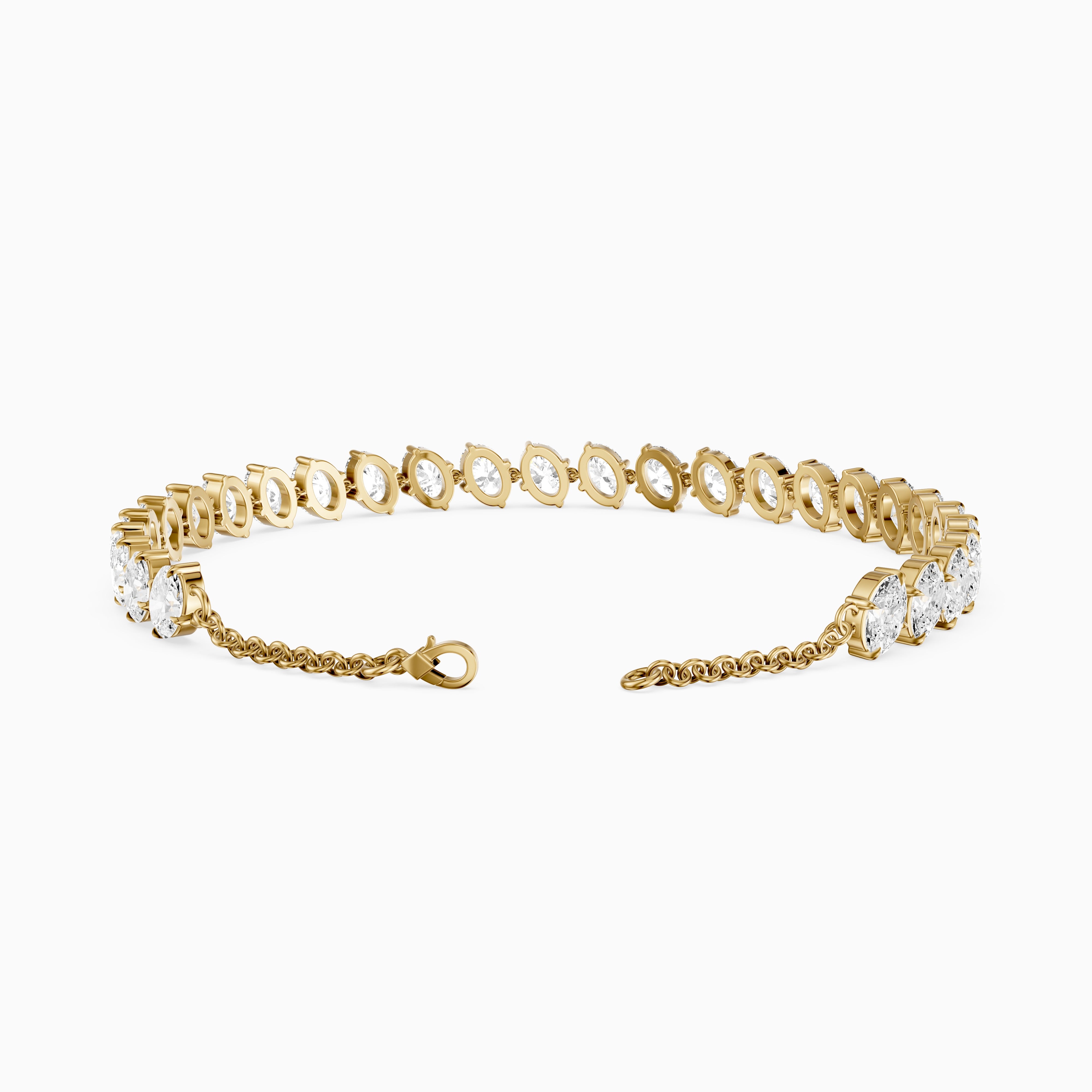 Kaylin Oval Lab Grown Diamond Four Prong Tennis Bracelet