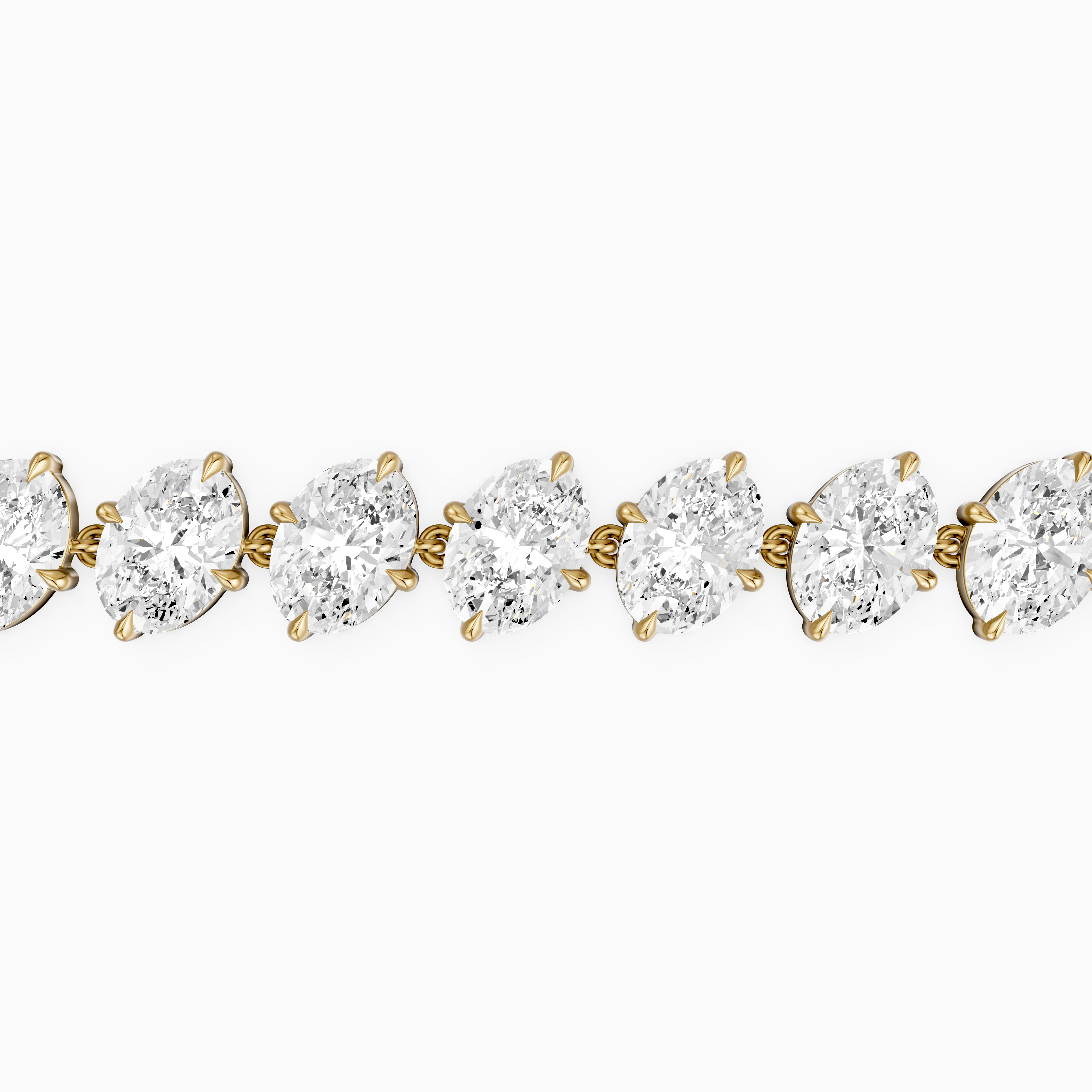 Kaylin Oval Lab Grown Diamond Four Prong Tennis Bracelet