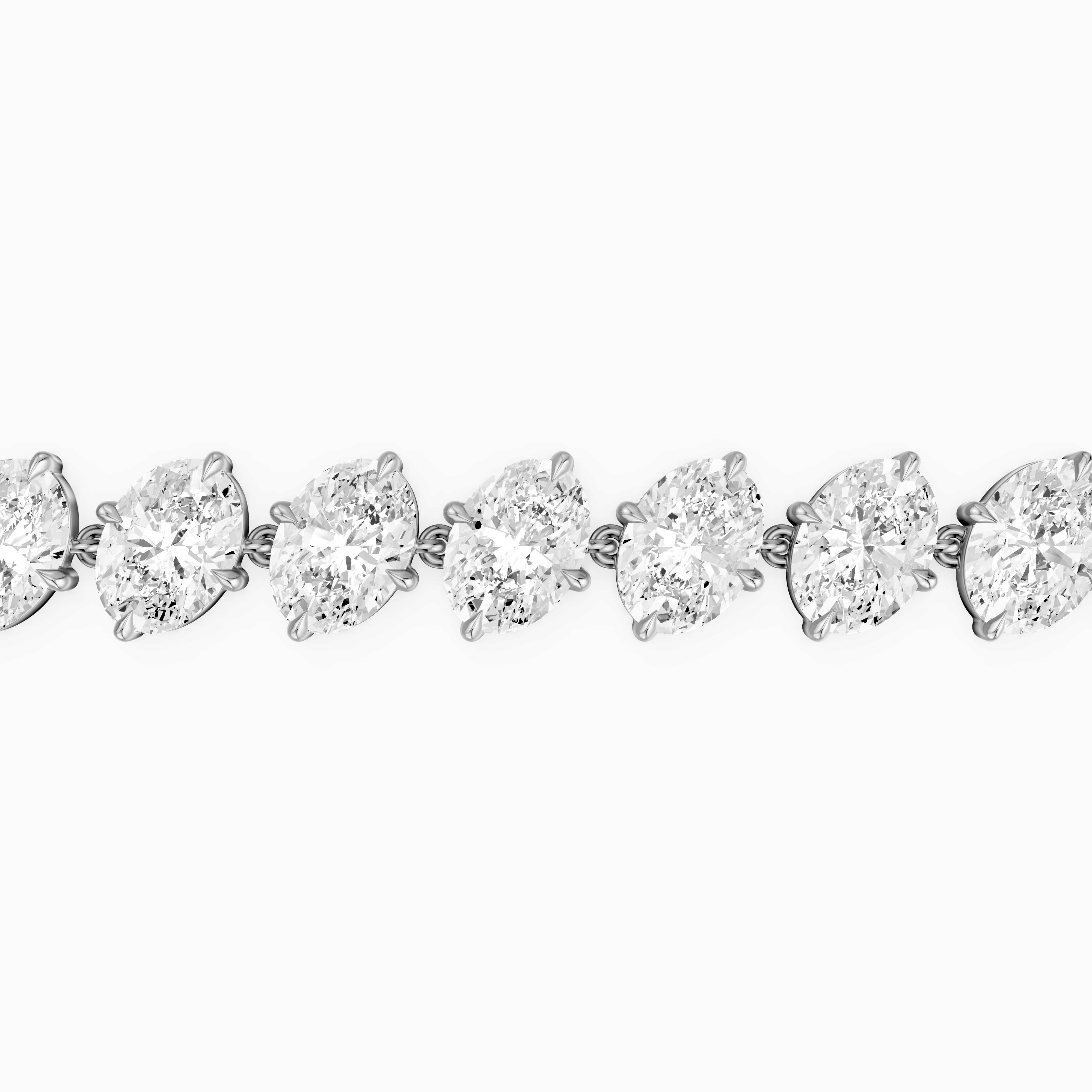 Kaylin Oval Lab Grown Diamond Four Prong Tennis Bracelet